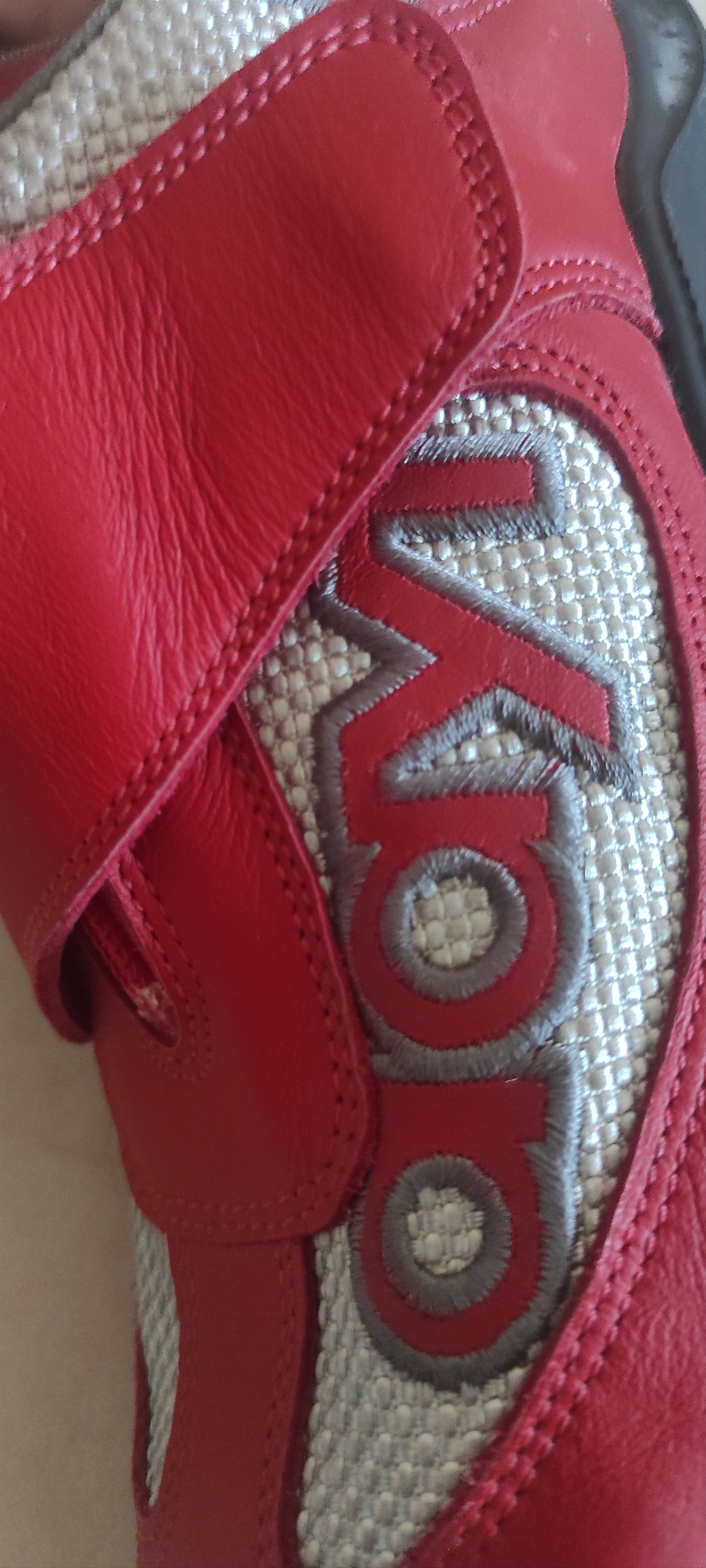 Daytona Daytona Moto Fun Motorcycle Red Silver Shoes Leather Boots Size US 6.5 / IT 36.5 - 16 Thumbnail