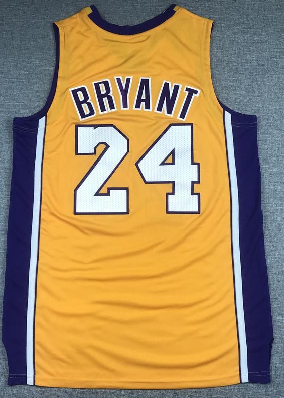 NBA Los Angeles Lakers #24 Kobe Bryant Jersey Yellow Size US XL / EU 56 / 4 - 1 Thumbnail