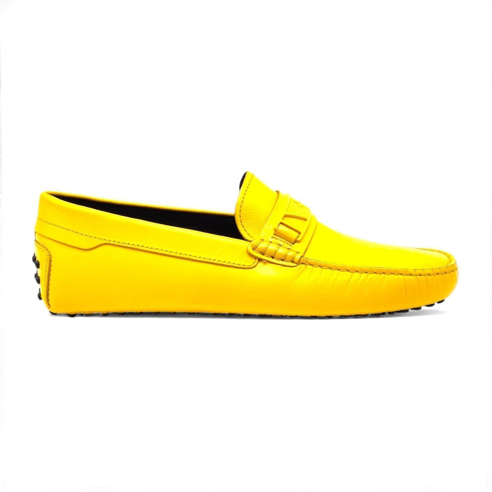 Ferrari × Tod's Gommino Driving Leather Loafers Yellow UK 7.5 US 9 NWB $695 Size US 9 / EU 42 - 3 Thumbnail