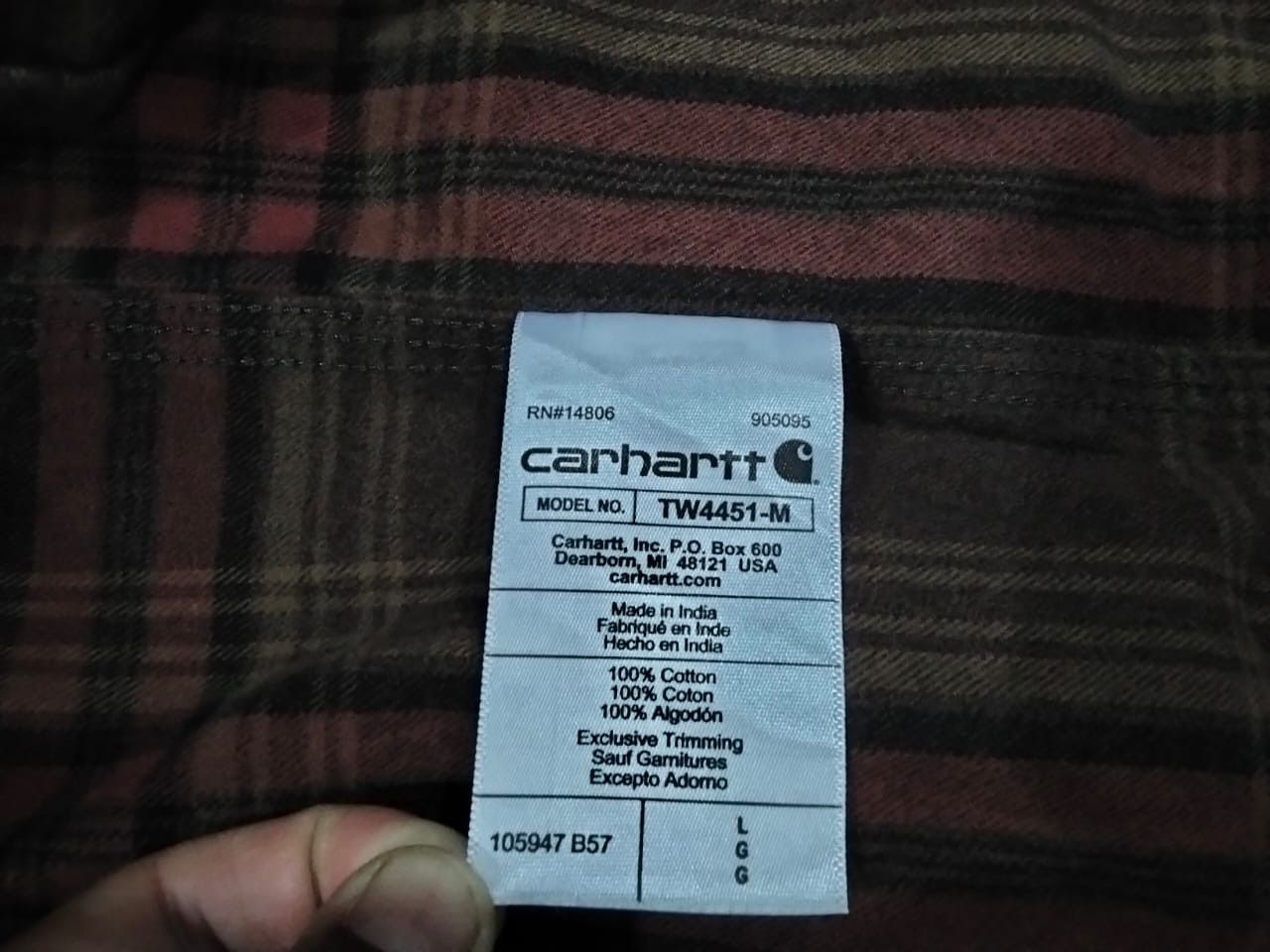 Carhartt × Flannel Carhartt heavyweight flannel plaid shirt Size US L / EU 52-54 / 3 - 5 Thumbnail