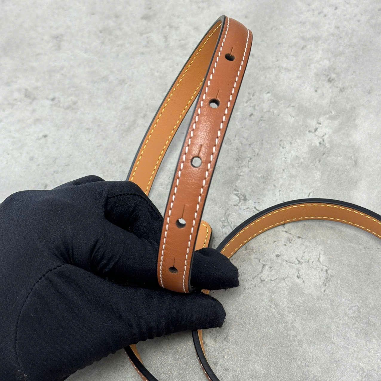 Loewe LOEWE Belt In Smooth Calfskin TAN/GOLD Size ONE SIZE - 3 Thumbnail
