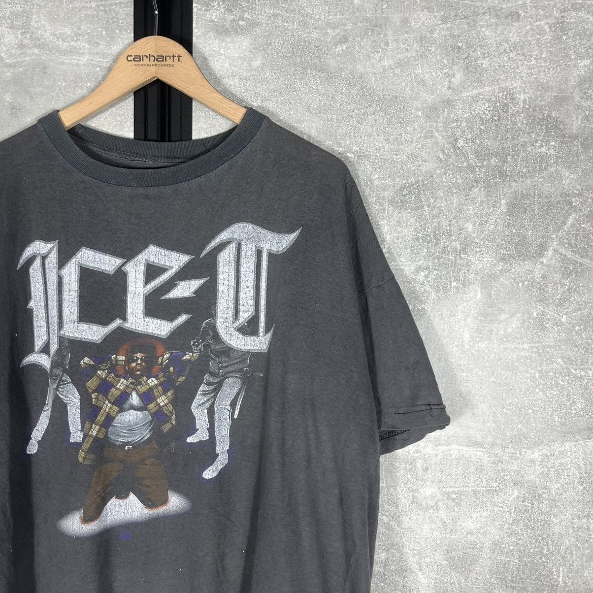Rap Tees VINTAGE 90s ICE T TRASHED RAP TEE TSHIRT FADED ICE CUBE RARE Size US XL / EU 56 / 4 - 5 Thumbnail