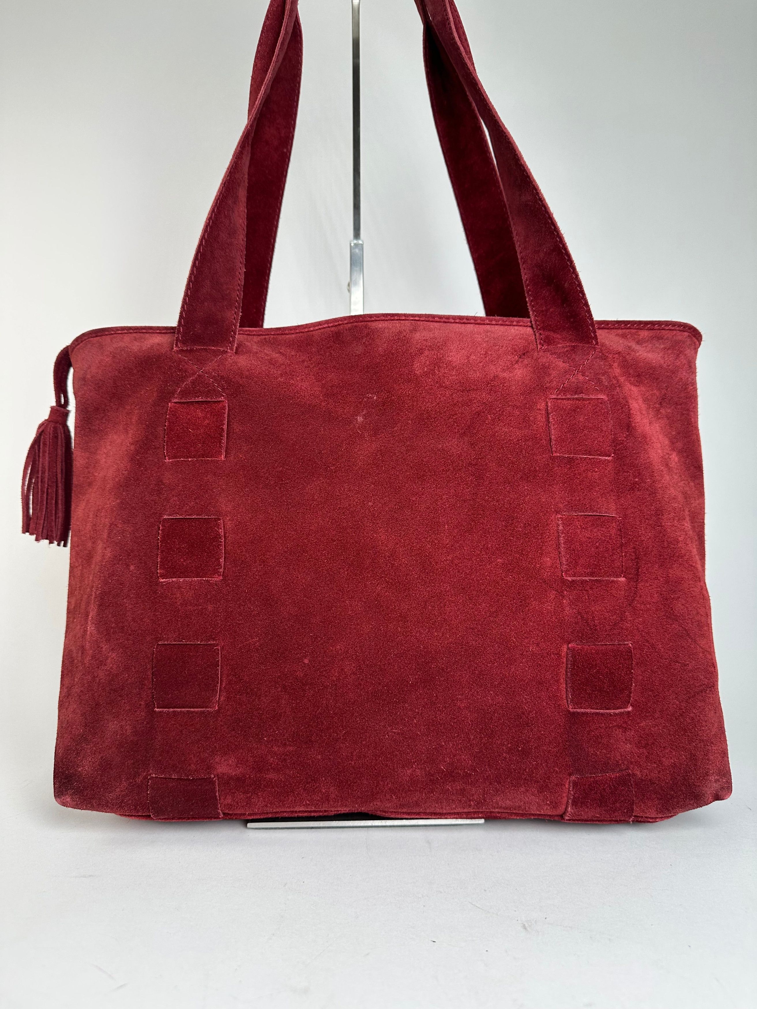 Bottega Veneta Vintage Suede Handbag Burgundy Size ONE SIZE - 1 Thumbnail