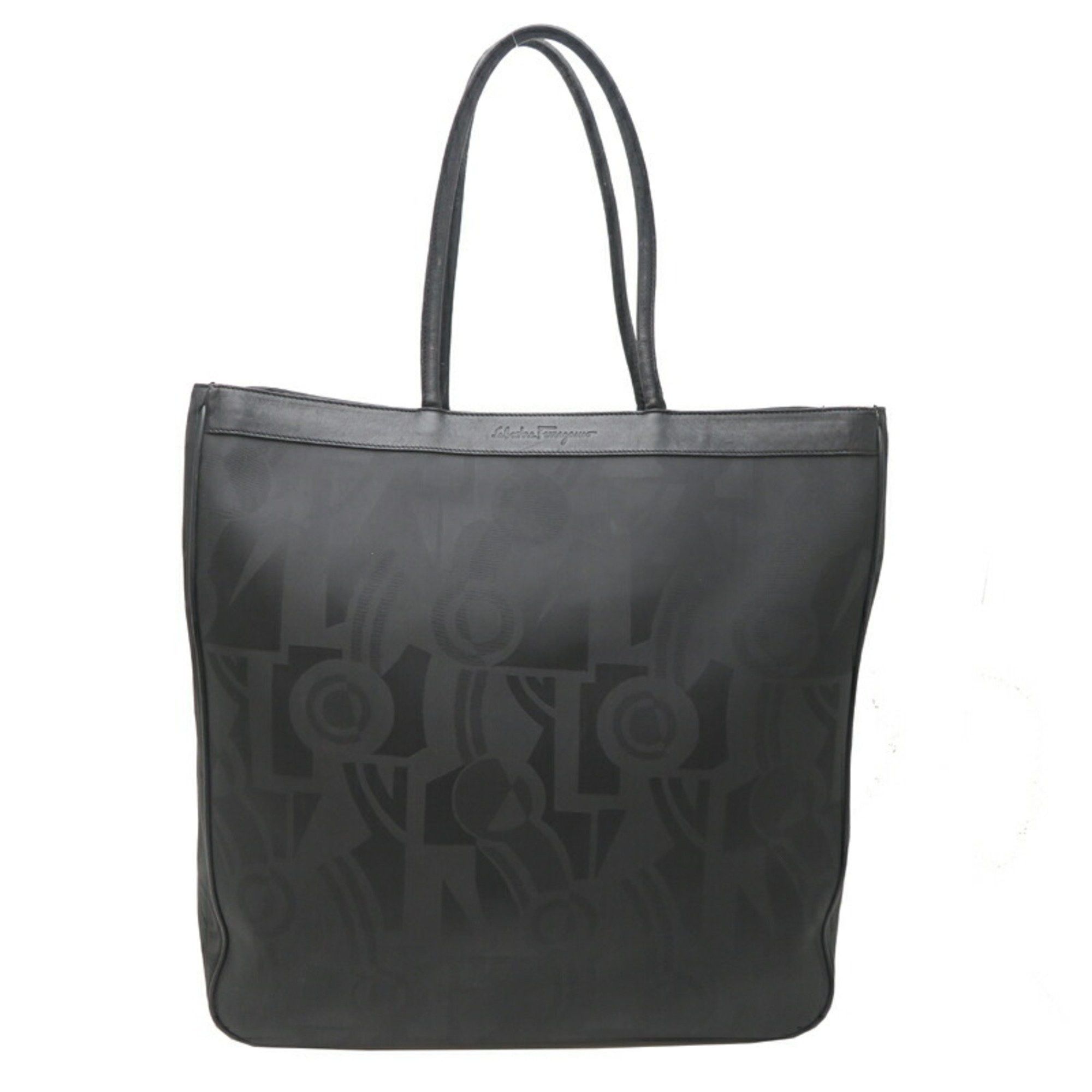 Salvatore Ferragamo Salvatore Ferragamo Women's and Men's Tote Bag AU-21-5727 Leather Black Size ONE SIZE - 1 Thumbnail