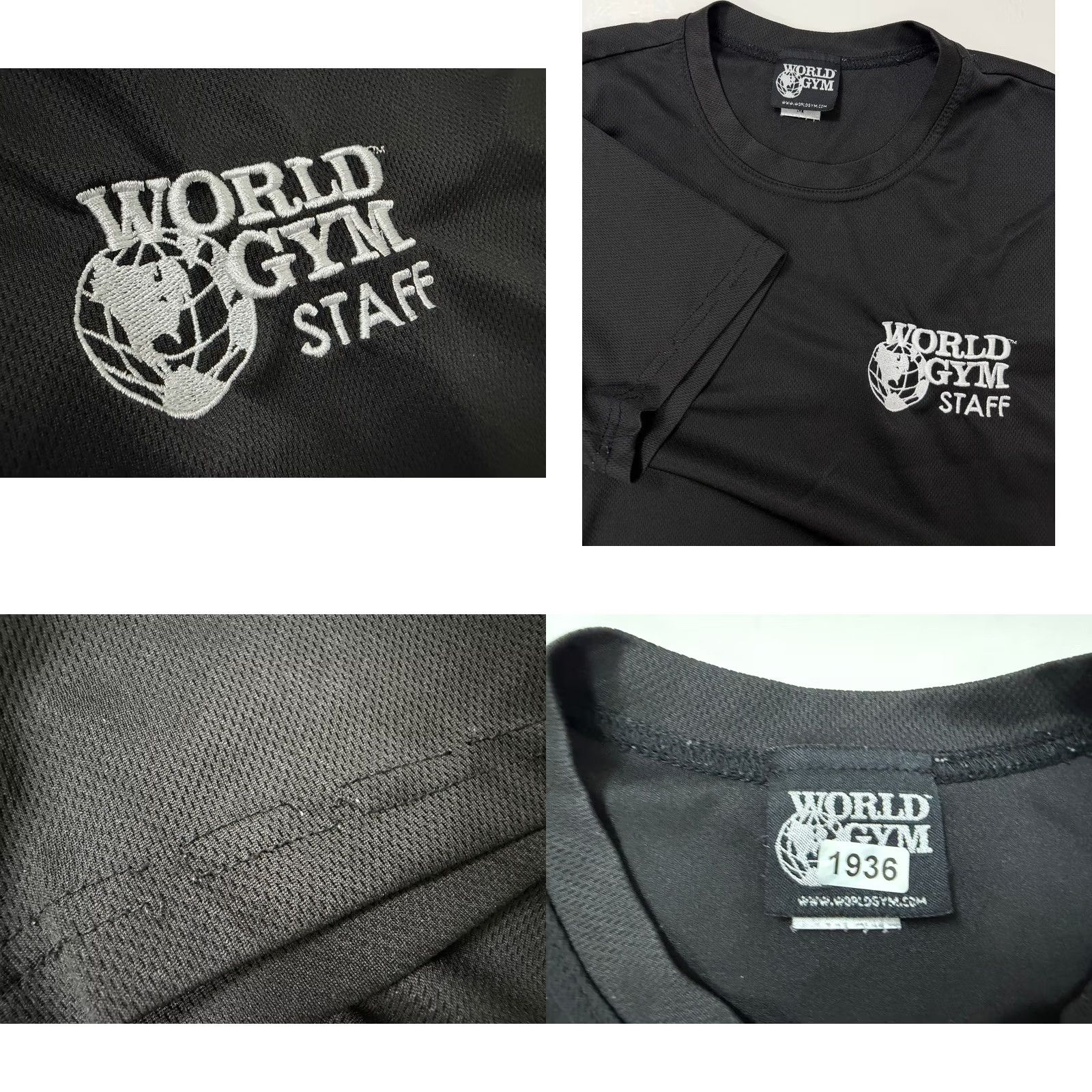 Vintage VINTAGE World Gym Shirt Men Medium Embroidered Logo Stretchy Microfiber USA Made Black Size US M / EU 48-50 / 2 - 9 Thumbnail