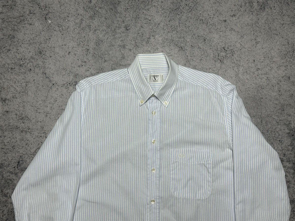 Valentino Vintage Valentino Chemises Long Sleeve Striped Shirt Size US M / EU 48-50 / 2 - 2 Thumbnail