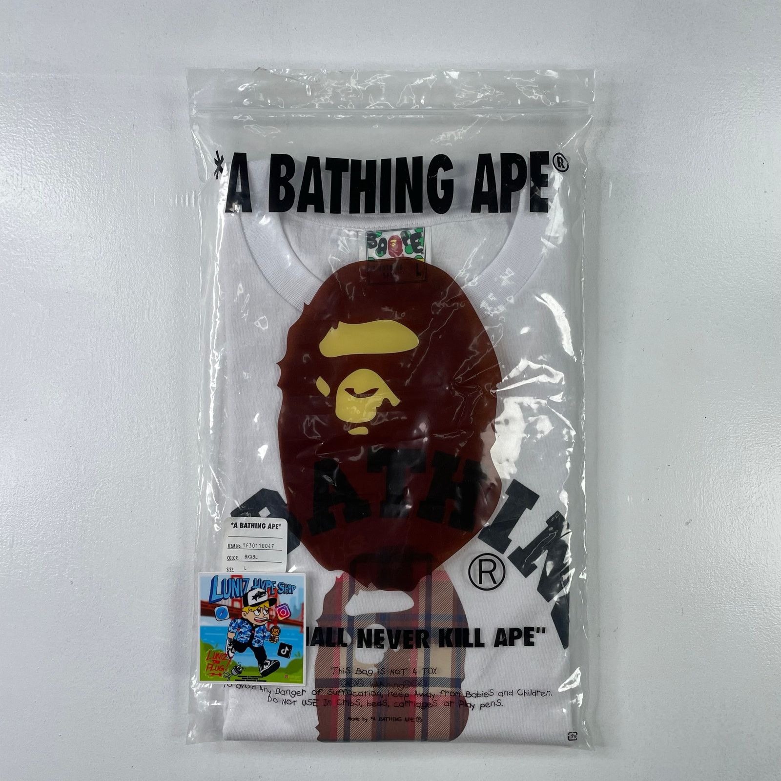 Bape BAPE Logo Check College Tee Size US L / EU 52-54 / 3 - 10 Thumbnail