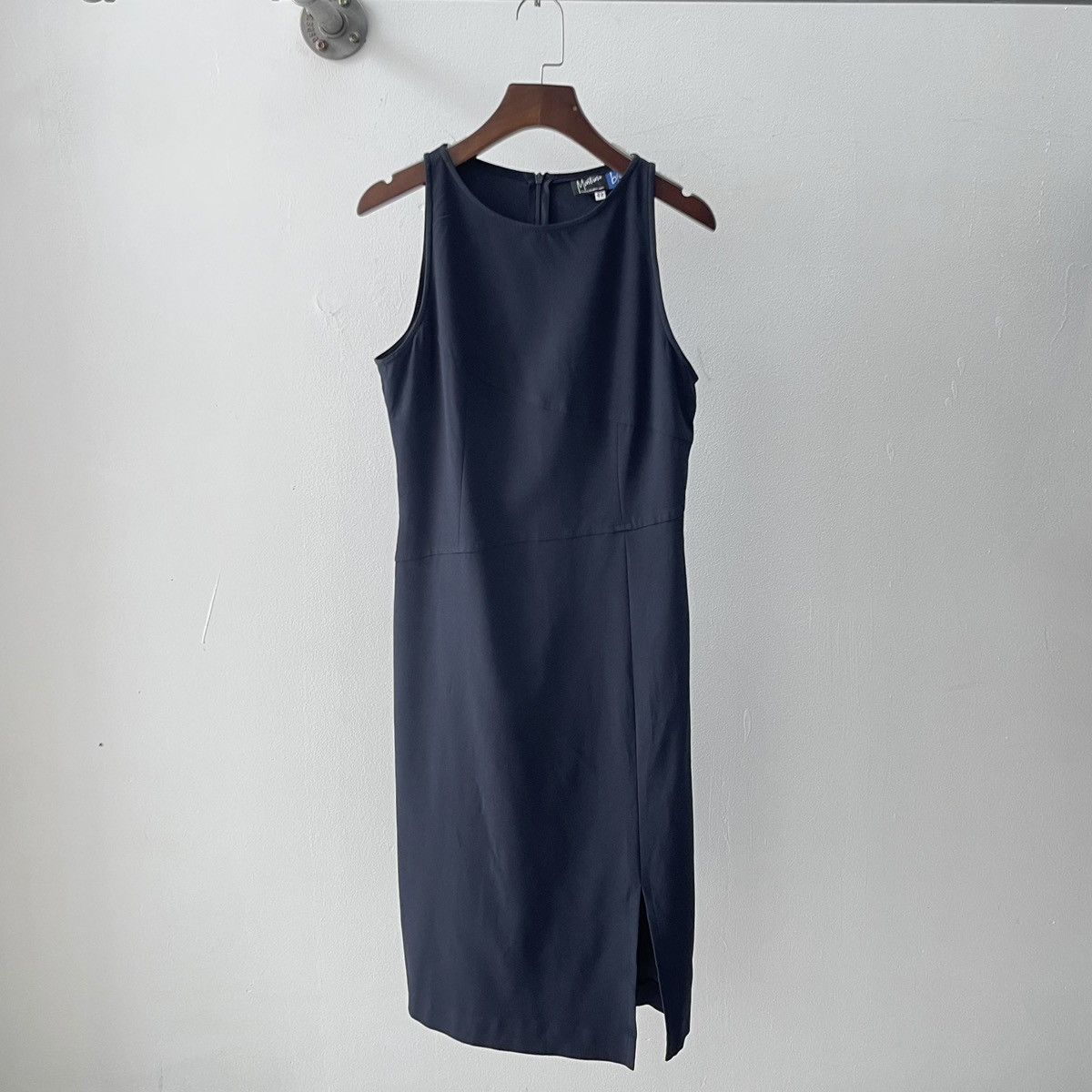 Claude Montana × Vintage Vintage 90s Claude Montana Blu Midi Dress Size M / US 6-8 / IT 42-44 - 2 Thumbnail