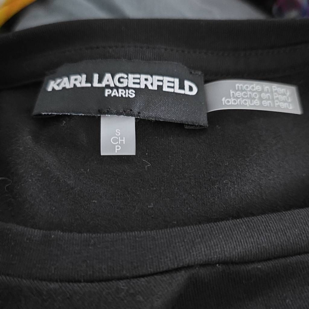 Karl Lagerfeld Karl Lagerfeld Paris Women's Size Small Black Yellow Logo Sh Size S / US 4 / IT 40 - 4 Thumbnail