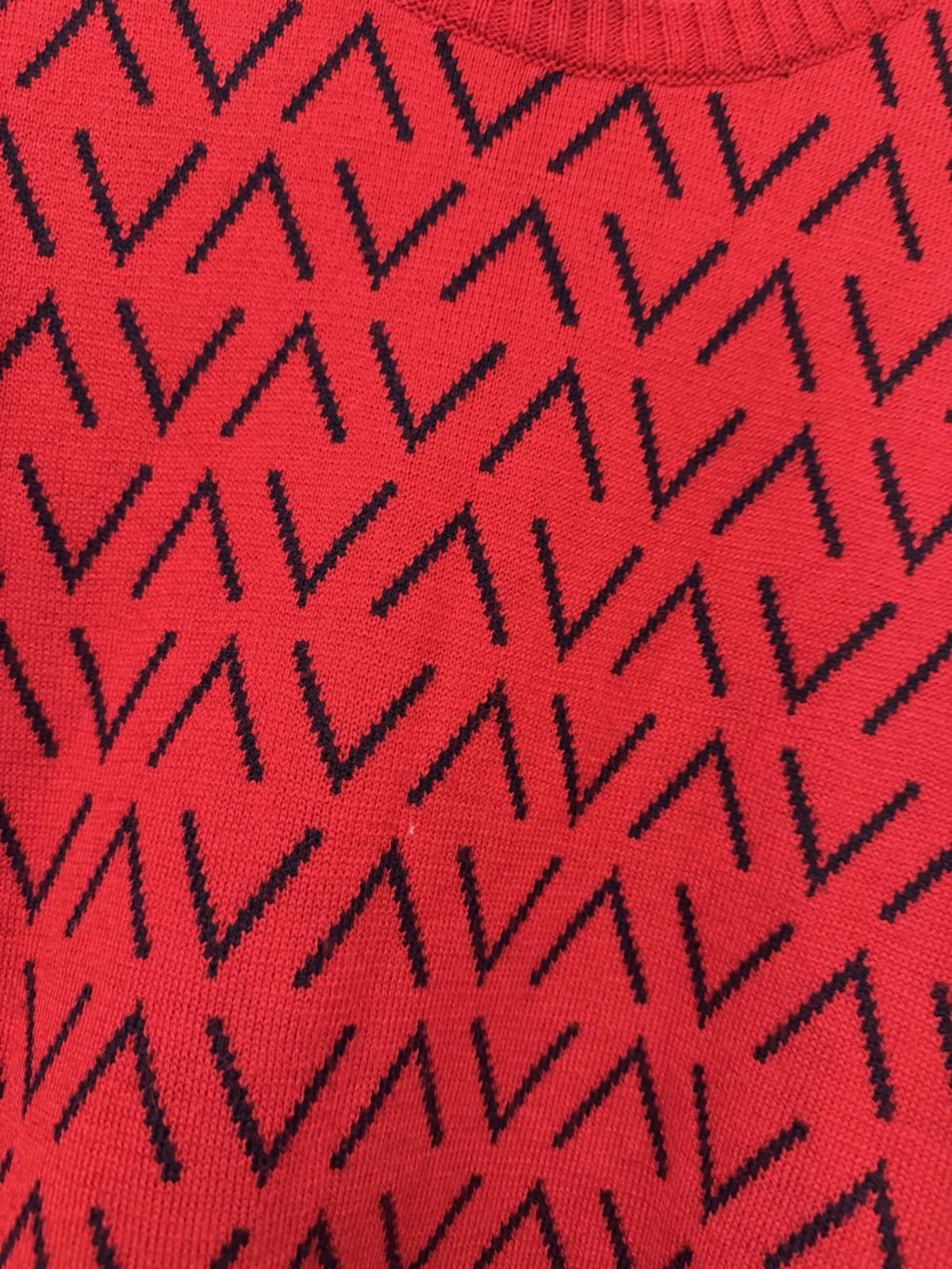 Tommy Hilfiger Tommy Hilfiger Red and Black Patterned Sweater XL Size US XL / EU 56 / 4 - 3 Thumbnail