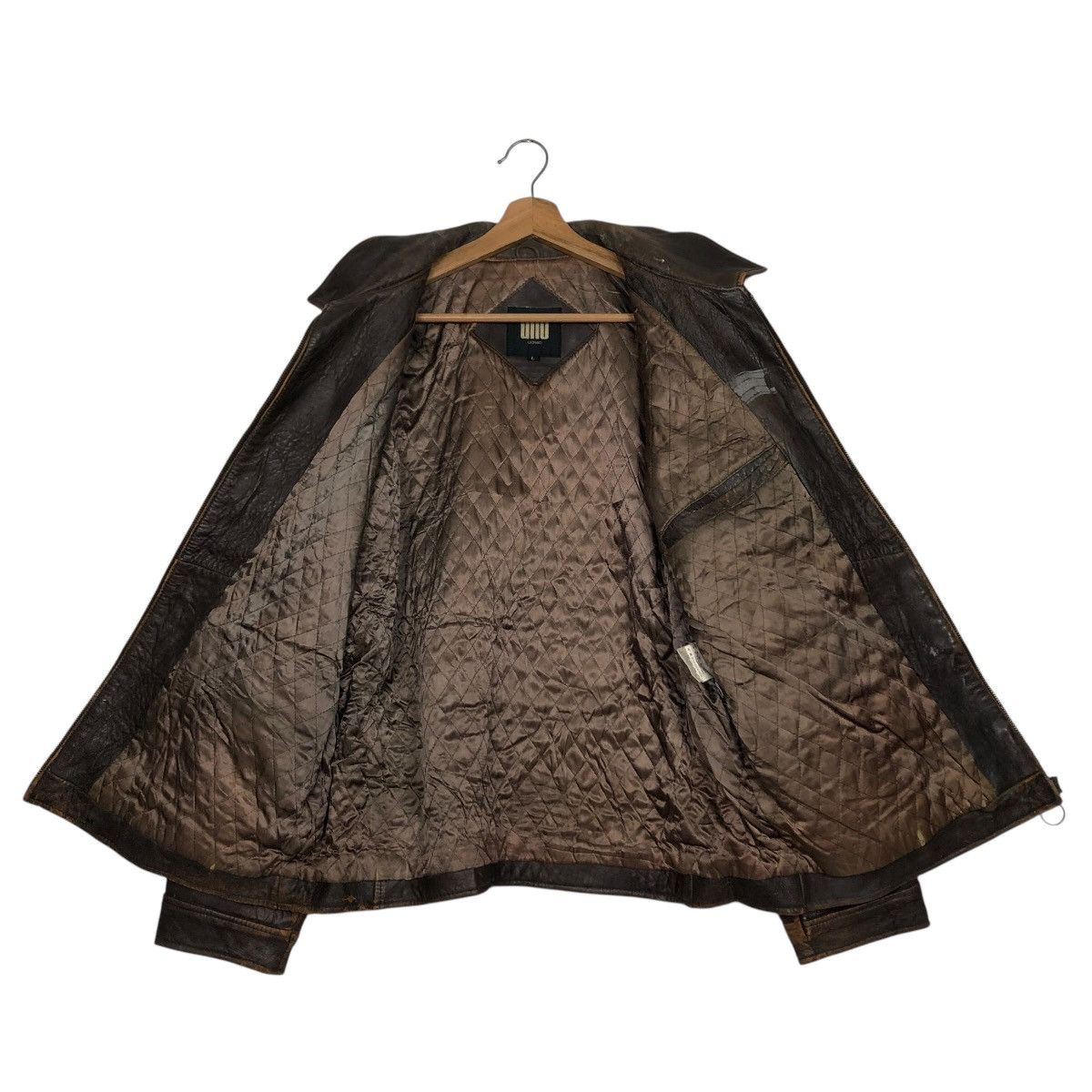 Japanese Brand 🔥VINTAGE LEATHER JACKET BIKER UNO UOMO ISSEY MIYAKE Size US L / EU 52-54 / 3 - 15 Thumbnail