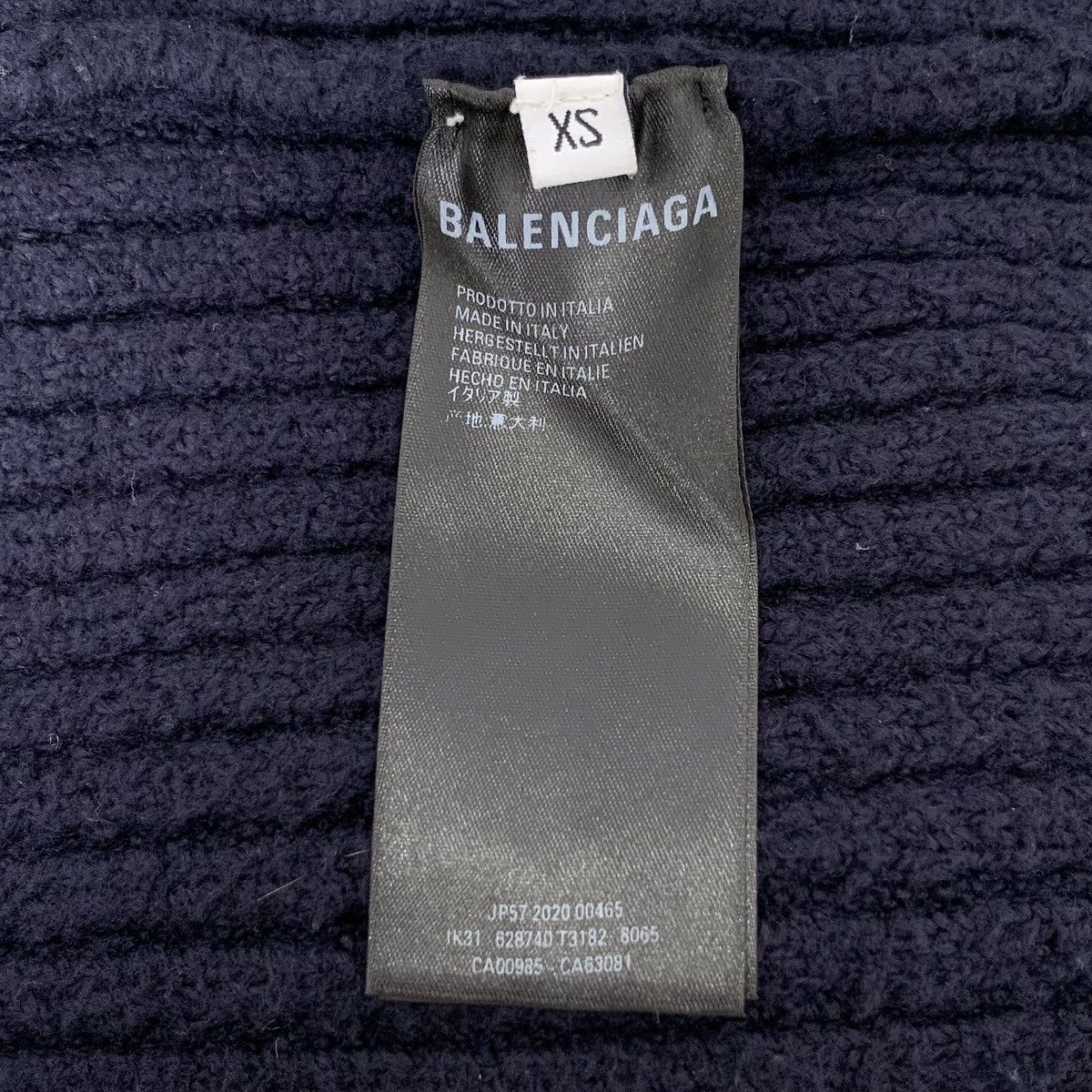 Balenciaga Balenciaga Navy Logo Long Sleeve Knit Sweater K26WX Size XS / US 0-2 / IT 36-38 - 6 Thumbnail