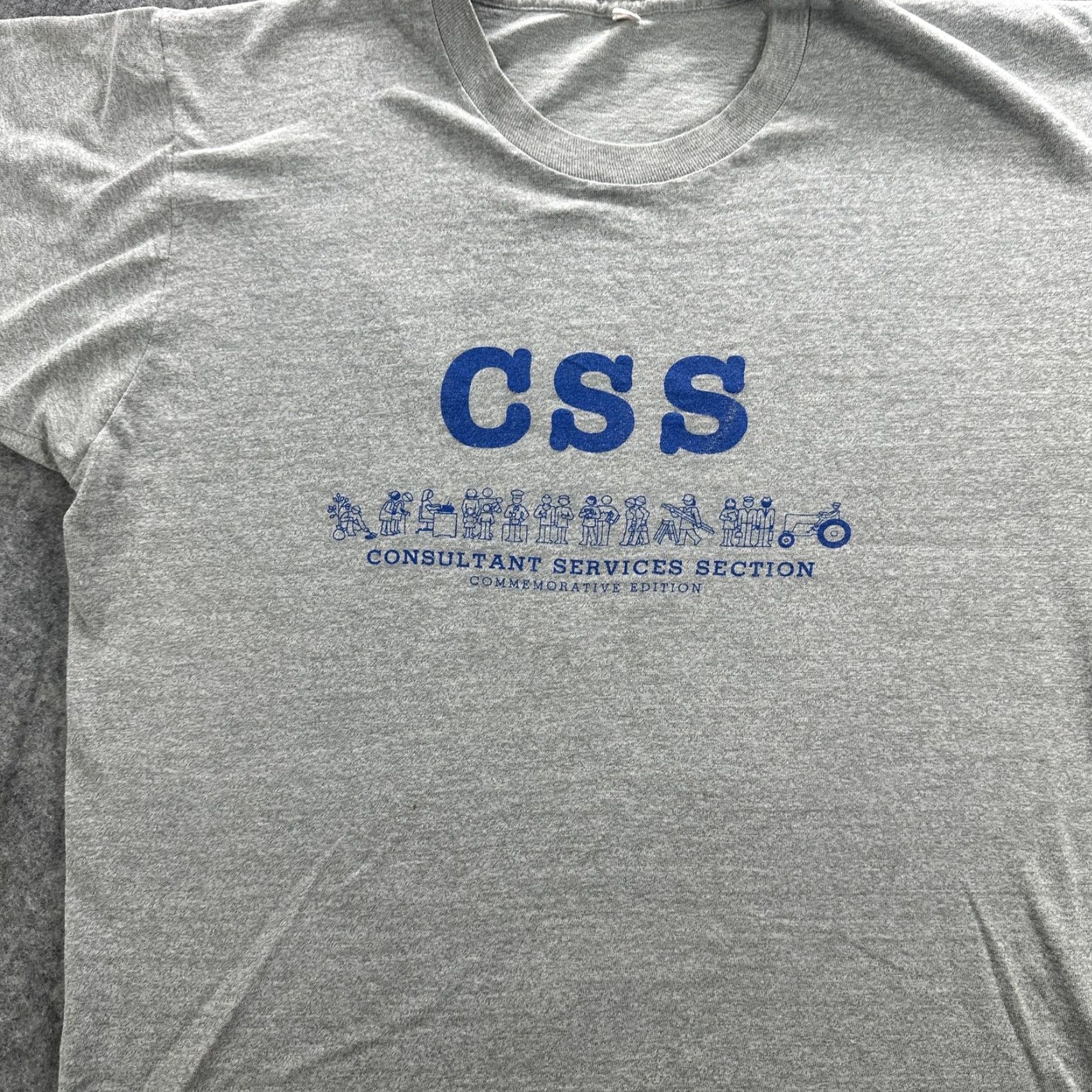 Other Vintage CSS Consultant Services Section T-Shirt Mens Extra Large 90s Graphic Print Workwear Gray Size US XL / EU 56 / 4 - 2 Thumbnail