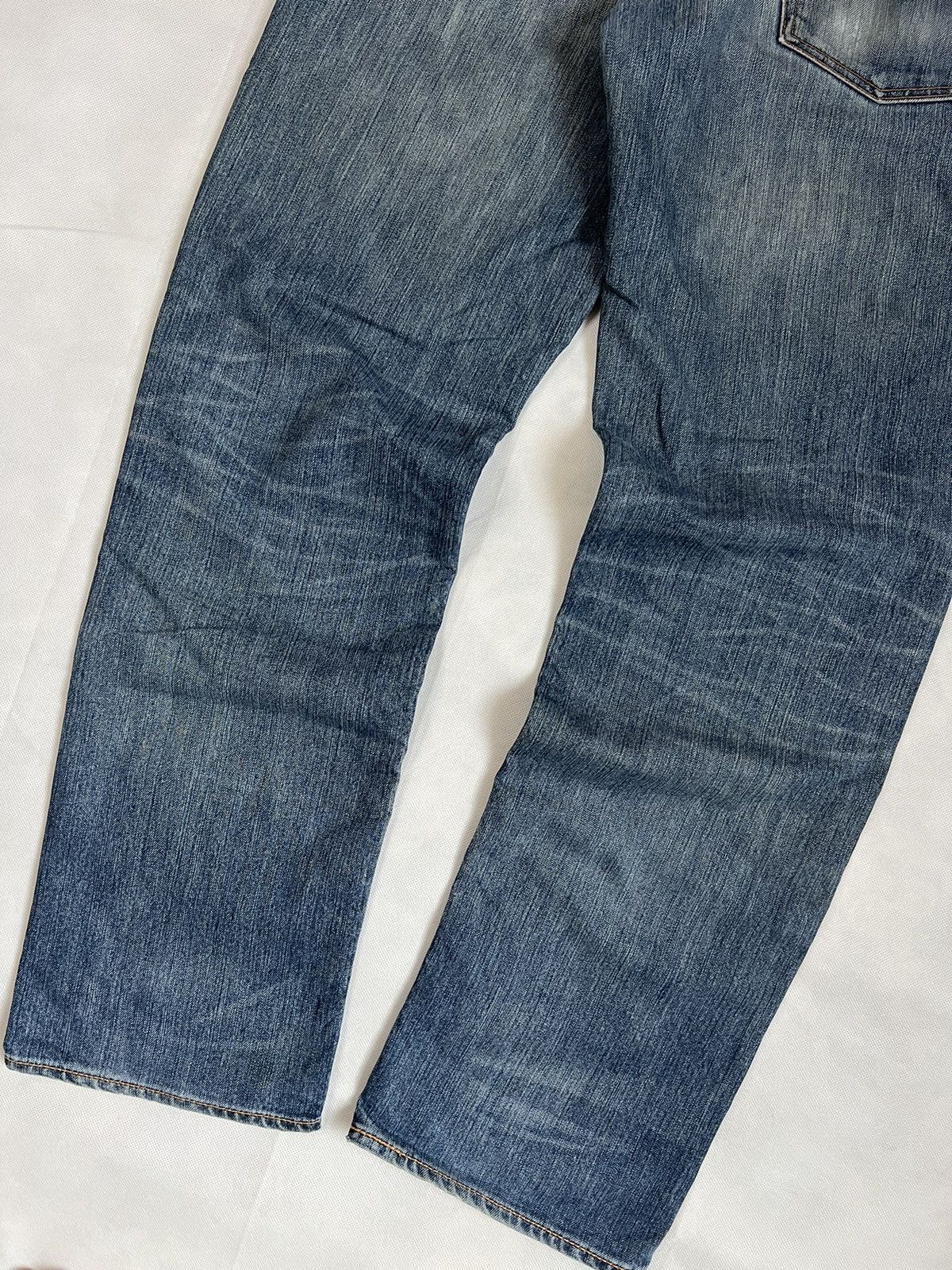 Levi's Vintage Clothing Vintage Levis 502 Blue Wash Distressed Denim Size US 35 - 5 Thumbnail