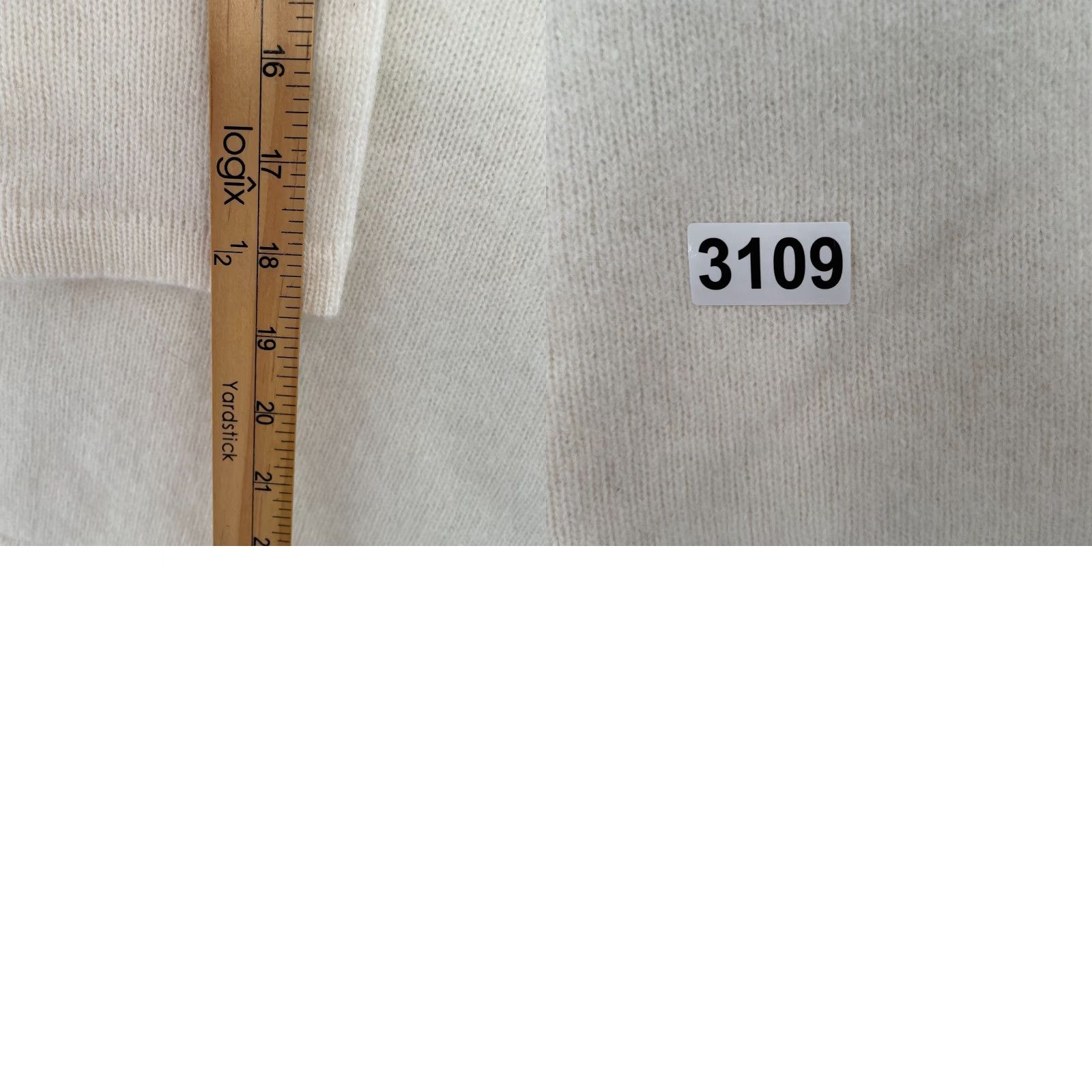 Express Express Tricot Sweater Womens M Cream Pullover Oversized Angora Wool Top Vintage Knit 90s Baggy Size M / US 6-8 / IT 42-44 - 8 Thumbnail
