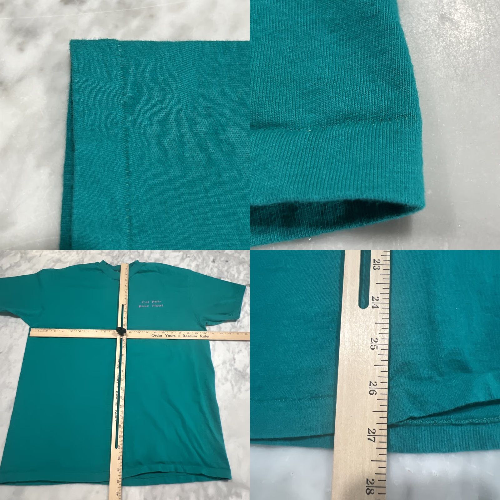 Hanes VINTAGE Cal Poly Float Club Yes- We Know Nothing Single Stitch Green T Shirt XL Mens Size US XL / EU 56 / 4 - 8 Thumbnail