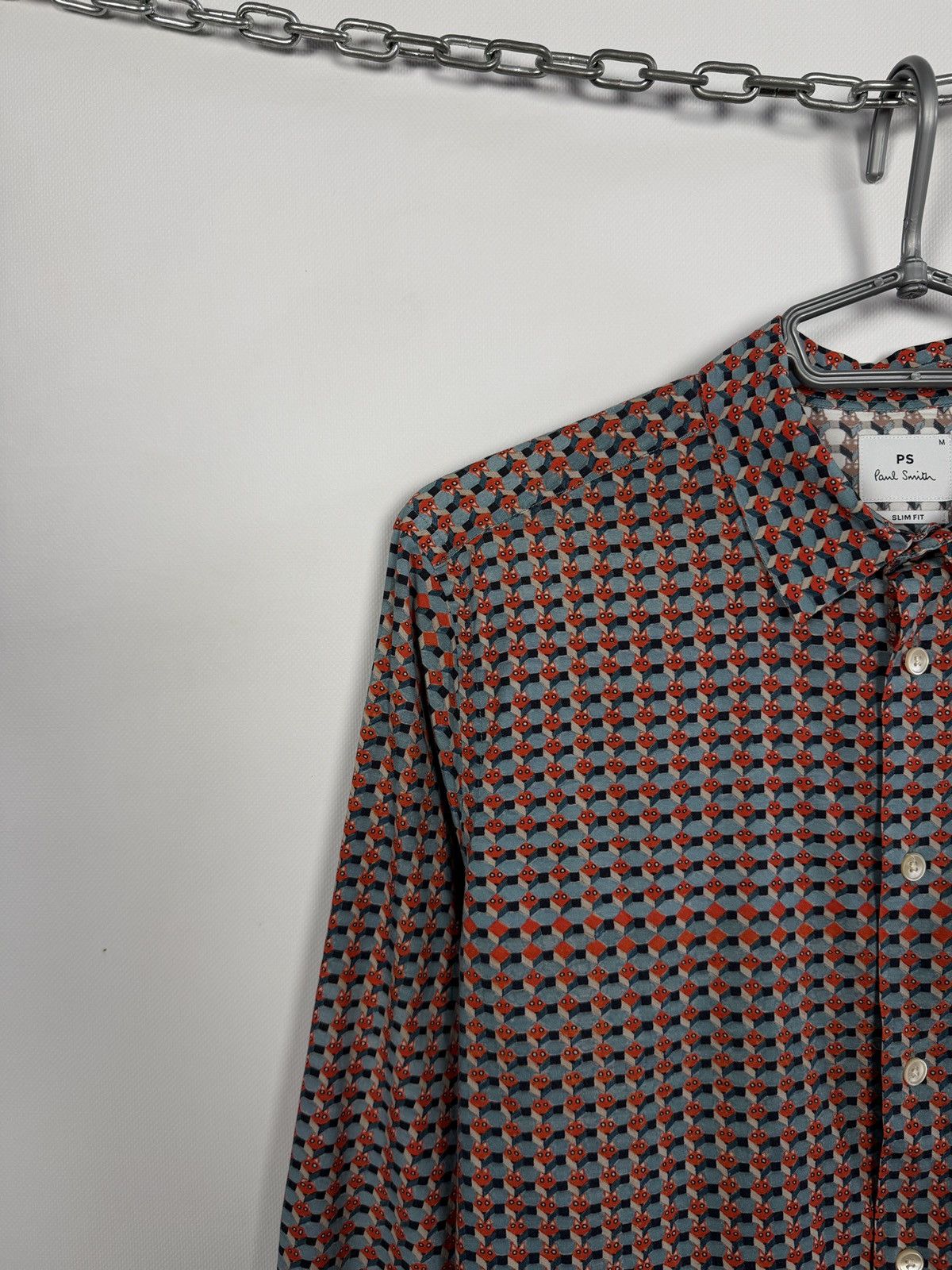 Paul Smith Paul Smith Long Sleeve Geometric Shirt Button Up Slim Fit Size US M / EU 48-50 / 2 - 3 Thumbnail