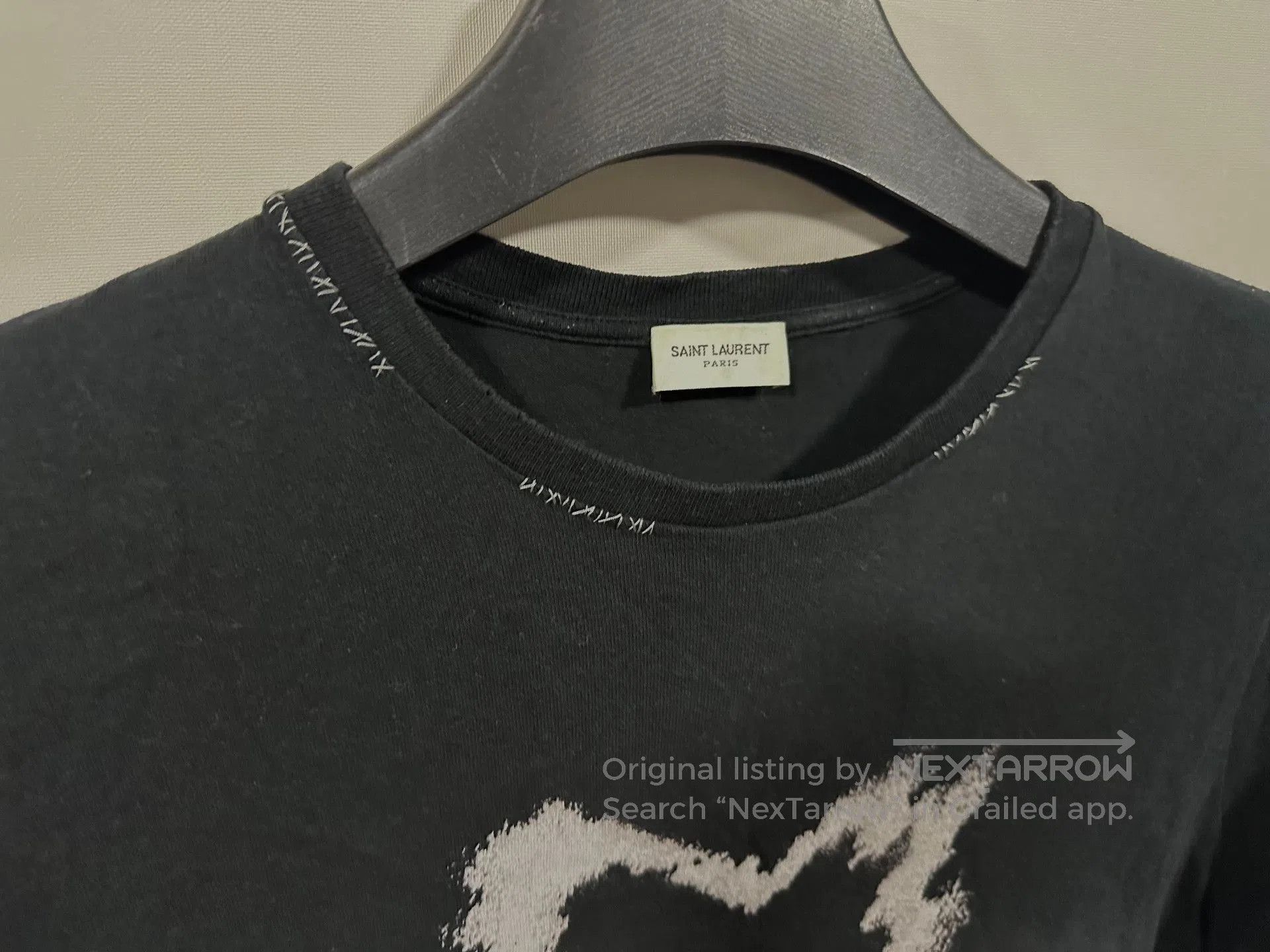 Saint Laurent Paris Saint Laurent 21SS Heart Distressed Print T. Size M / US 6-8 / IT 42-44 - 2 Thumbnail