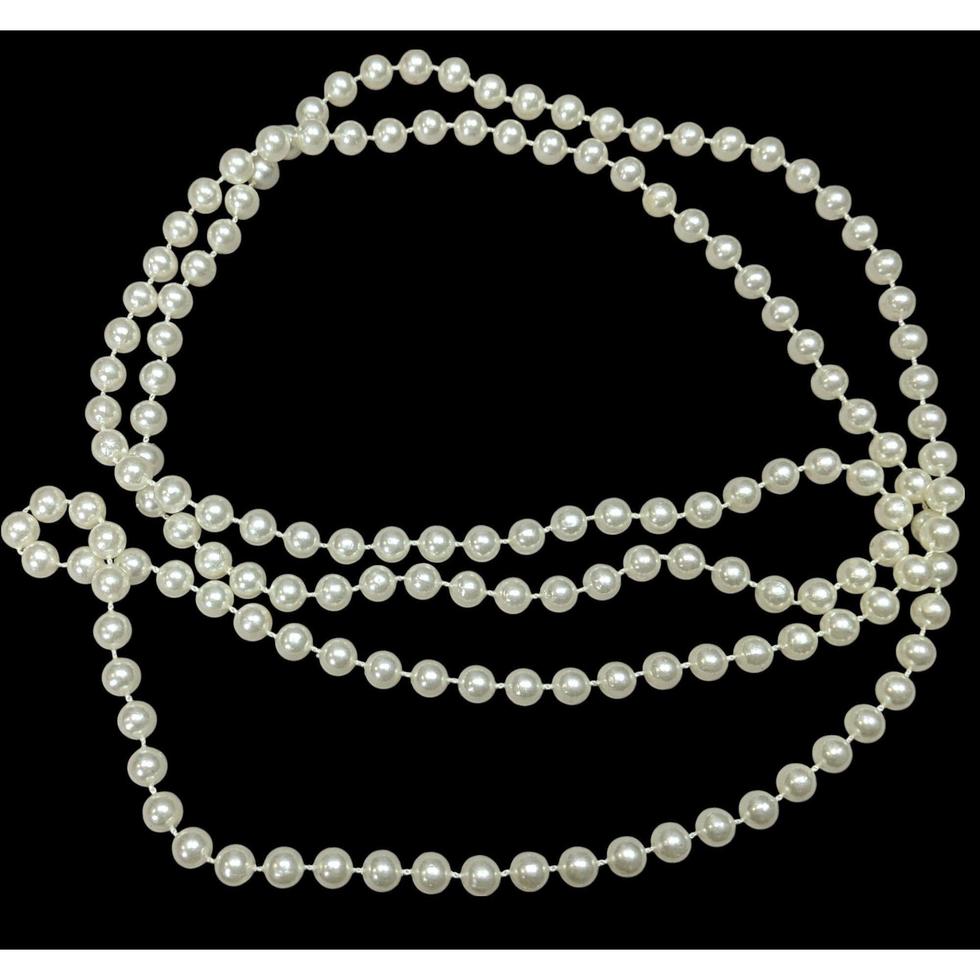 Other Classic Long White Faux Pearl Beaded Necklace Size ONE SIZE - 1 Thumbnail