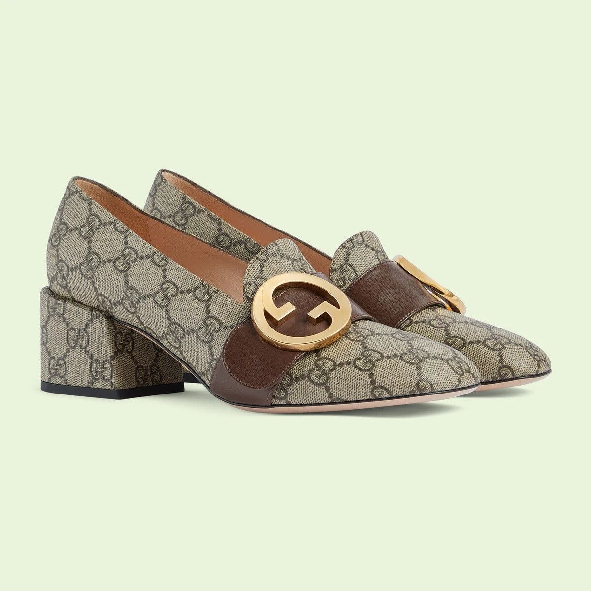 Gucci o1s1wg110525 Women's Gucci Blondie Pumps in Beige Size US 11 / IT 41 - 2 Thumbnail
