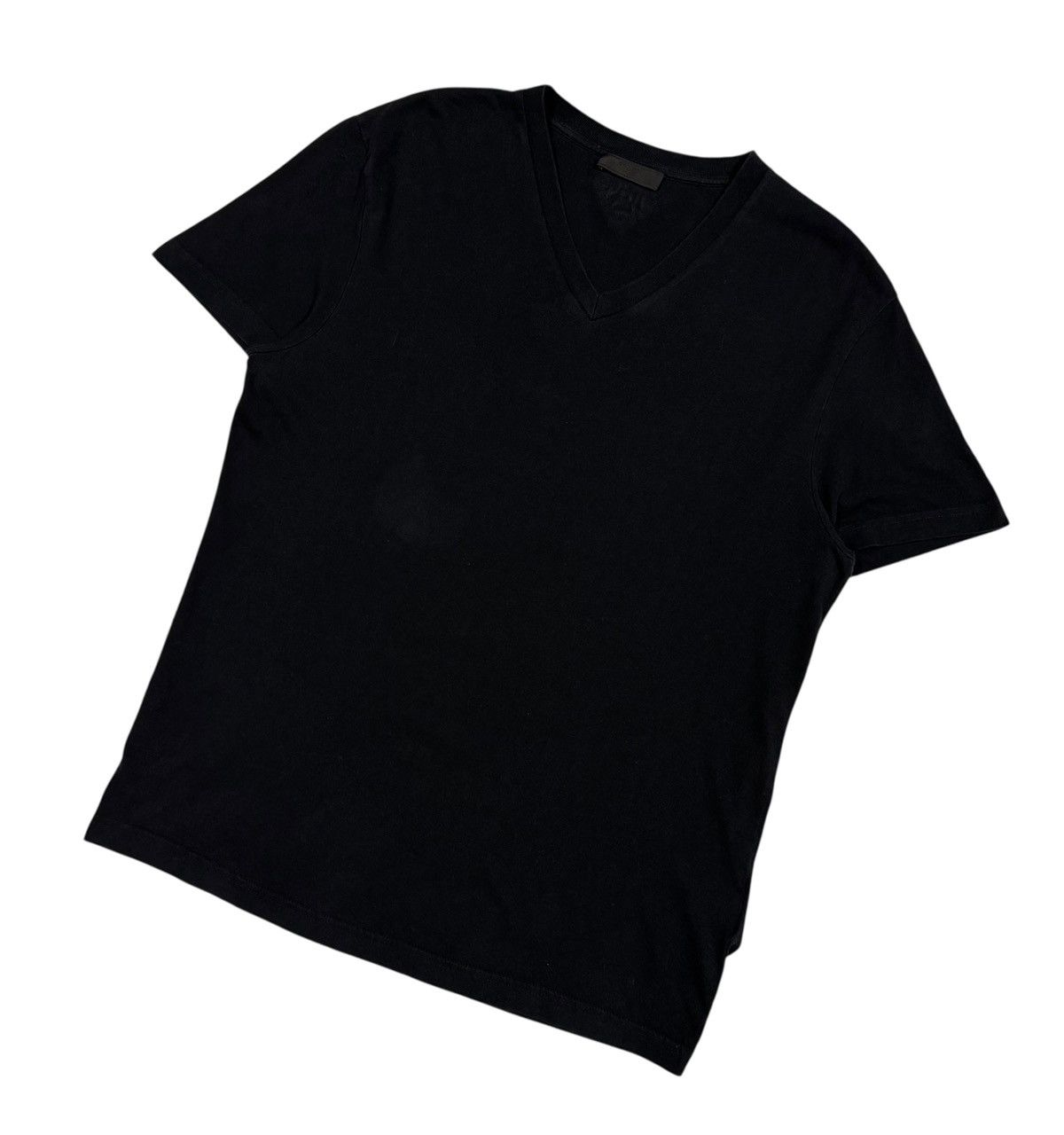 Prada Authentic🔥Prada Triagle Logo V-Neck Plain Shirt Size US L / EU 52-54 / 3 - 6 Thumbnail