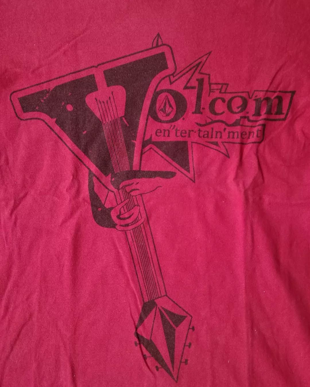 Vintage × Volcom Vintage Volcom Faded Guitar Art Red Skate Tees Size US S / EU 44-46 / 1 - 2 Thumbnail