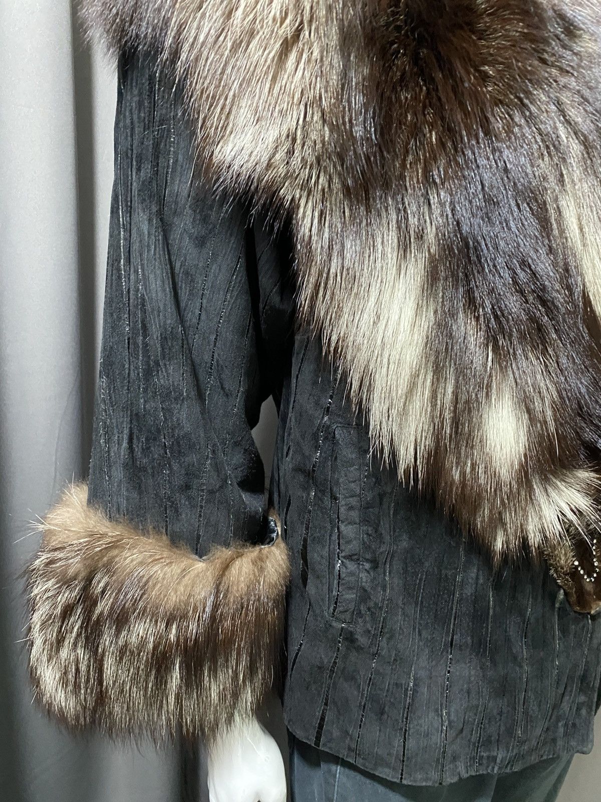 Sagafurs 90s SagaFurs- Fox Fur Leather Jacket Size US M / EU 48-50 / 2 - 6 Thumbnail