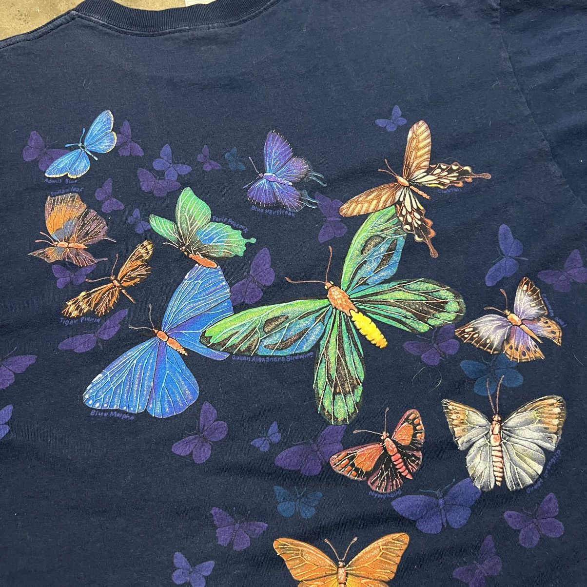 Vintage Vintage 90s Butterfly T shirt AOP Double Sided Graphic Tee Size US XL / EU 56 / 4 - 7 Thumbnail