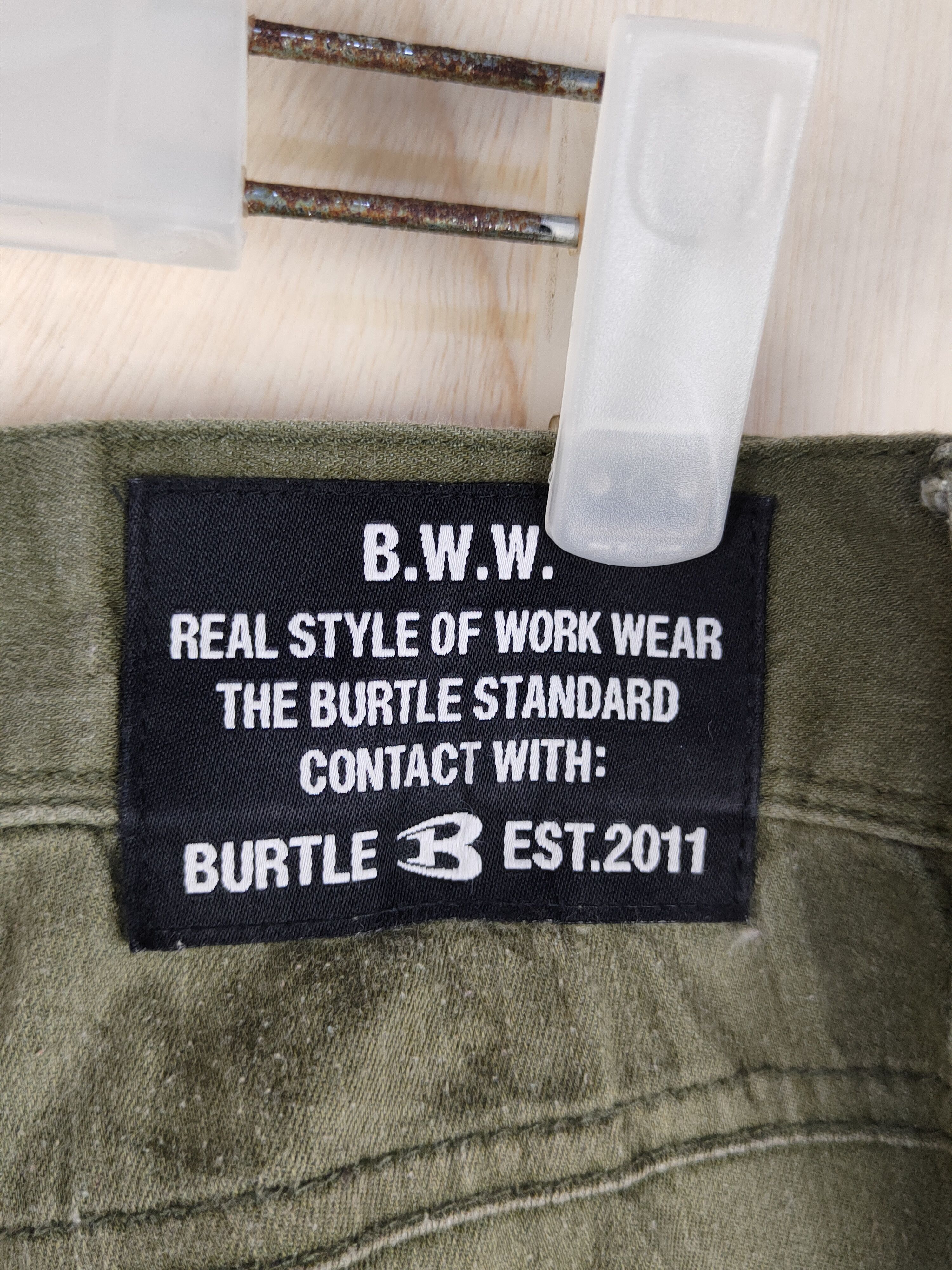 Japanese Brand Burtle Olive Faded Multipocket Tactical Cargo Pants #S2411 Size US 33 - 9 Thumbnail