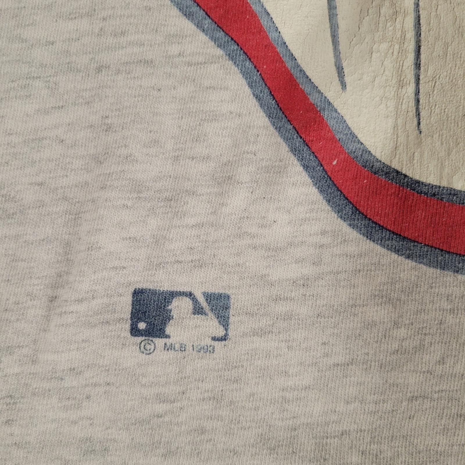 Salem Sportswear Vintage Salem Cleveland Indians 1993 Gray T-Shirt Large Size US L / EU 52-54 / 3 - 3 Thumbnail