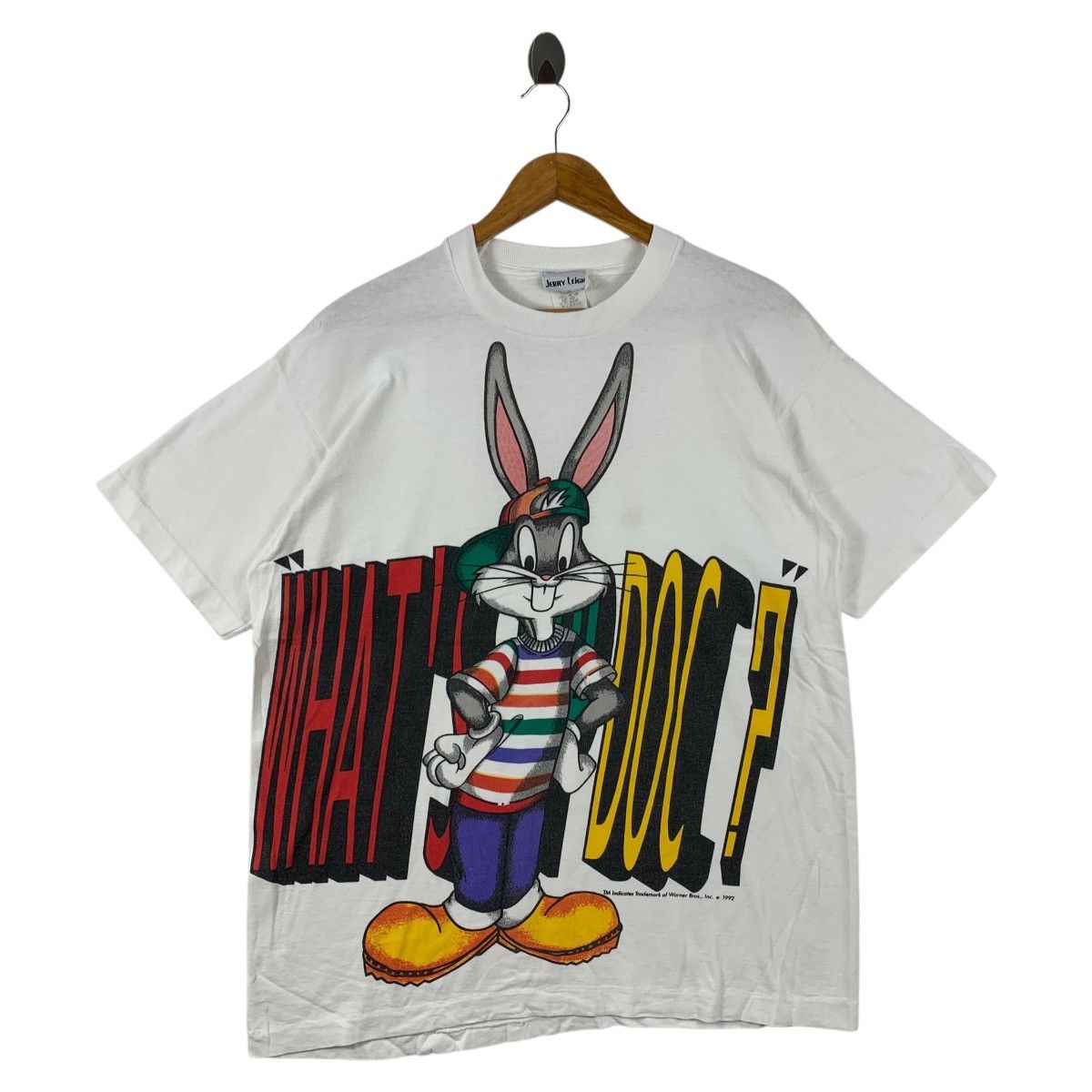 Vintage BUGS BUNNY LOONEY TUNES overprinted tee