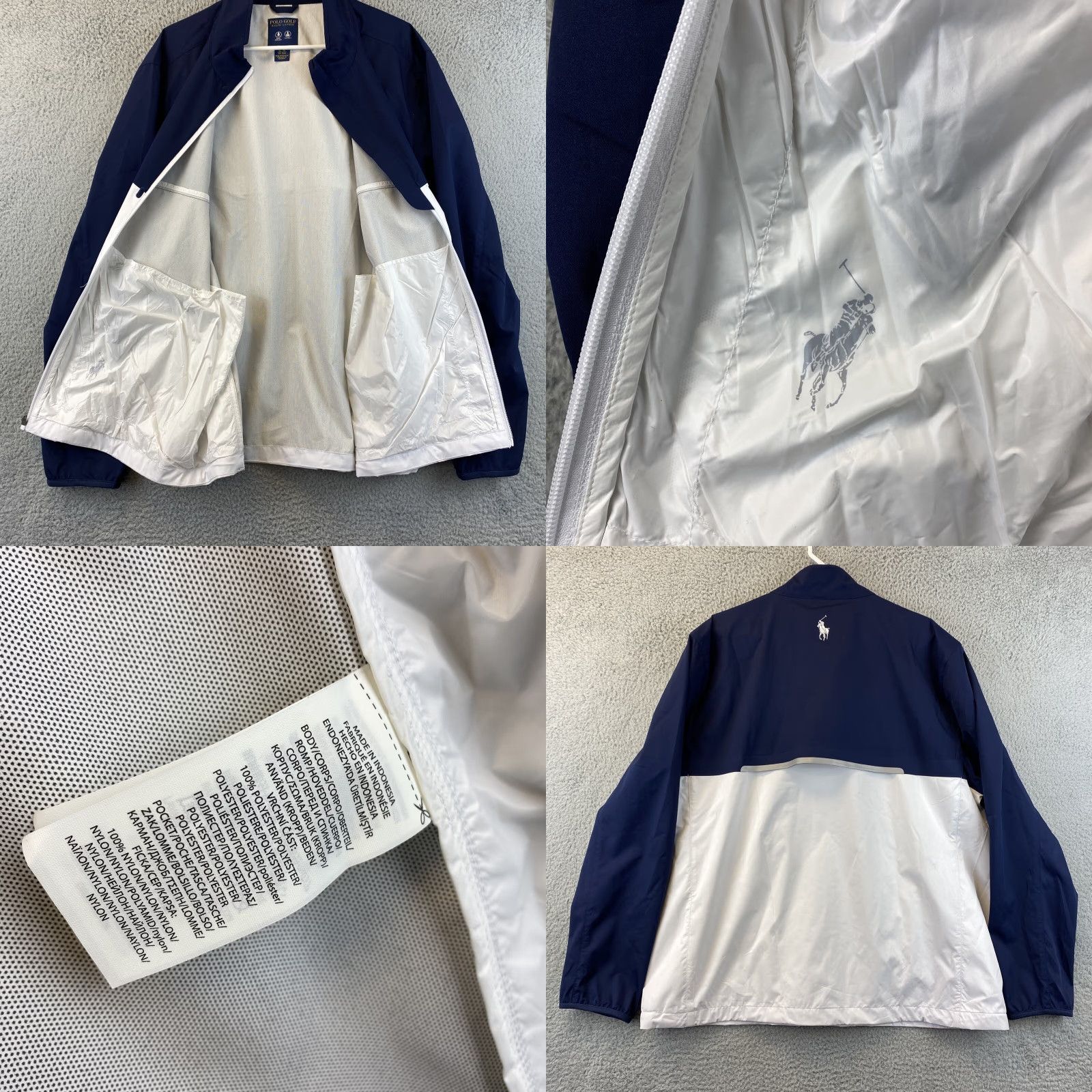 Polo Ralph Lauren VINTAGE Polo Ralph Lauren Water Repellent Windbreaker Jacket Men XL White, Big & Tall, Full Zip, Windbreaker, Polo Ralph Lauren, 84-7 Size US XL / EU 56 / 4 - 8 Thumbnail