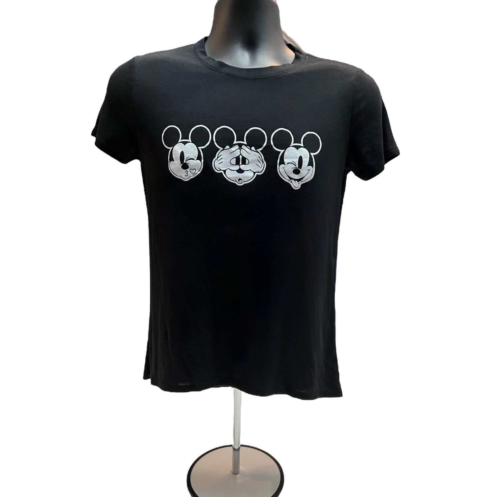 Disney Disney Mickey Mouse See No Evil Black T-Shirt Woman’s Small Size S / US 4 / IT 40 - 1 Thumbnail
