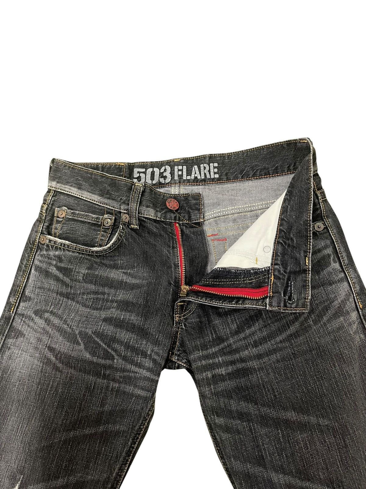 Edwin Flare Jeans Edwin 503 Japan Faded Distress Boot Cut 2🟦1 Size US 32 / EU 48 - 10 Thumbnail