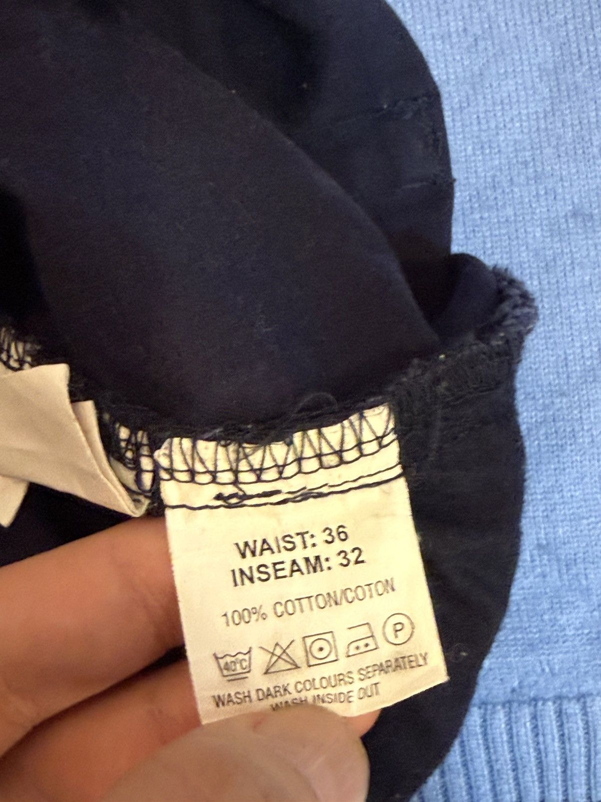 Yves Saint Laurent 36x30 YSL Jeans Denim Navy Classic Pants Vintage Size US 36 / EU 52 - 9 Thumbnail