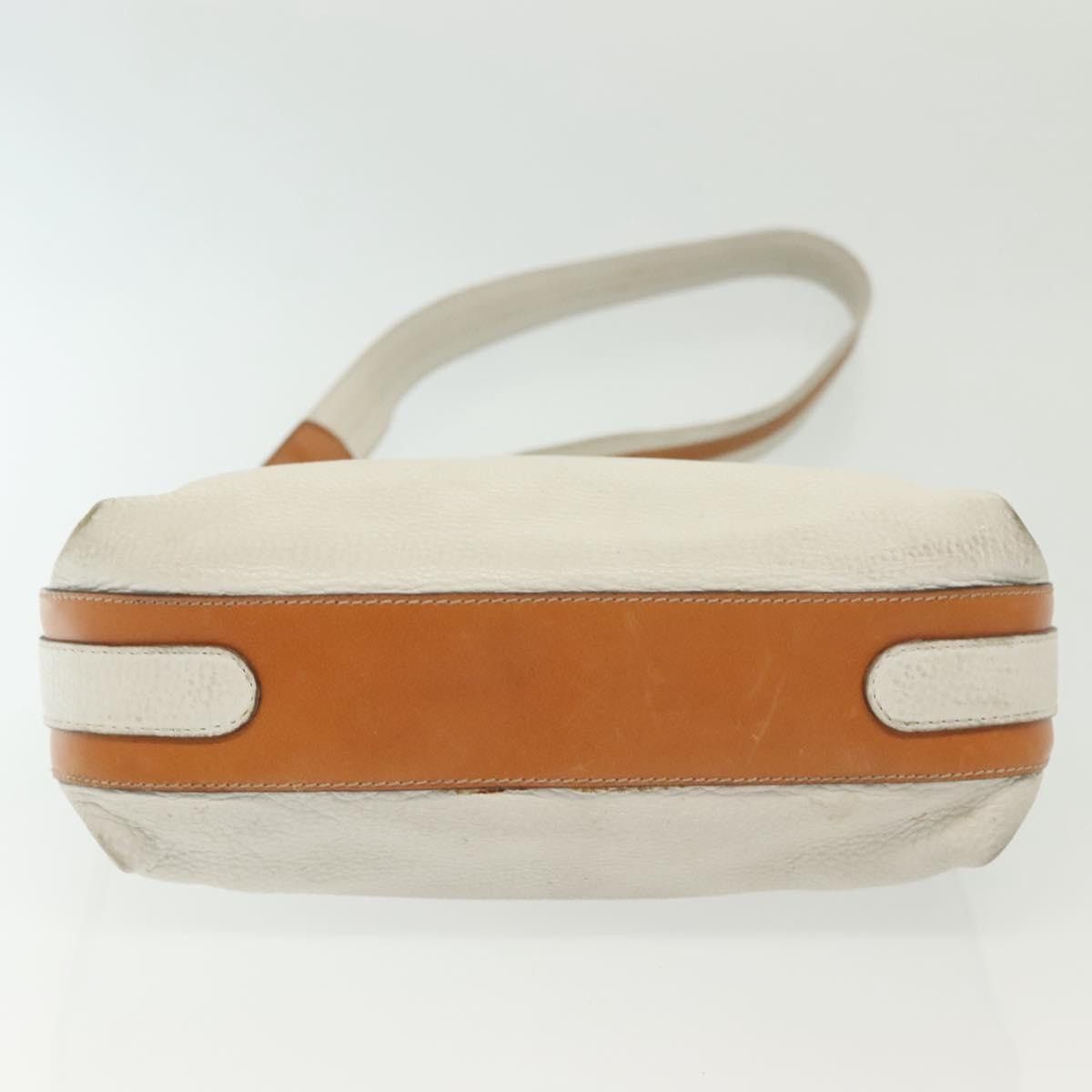 Celine CELINE Shoulder Bag Leather White Silver Size ONE SIZE - 9 Thumbnail