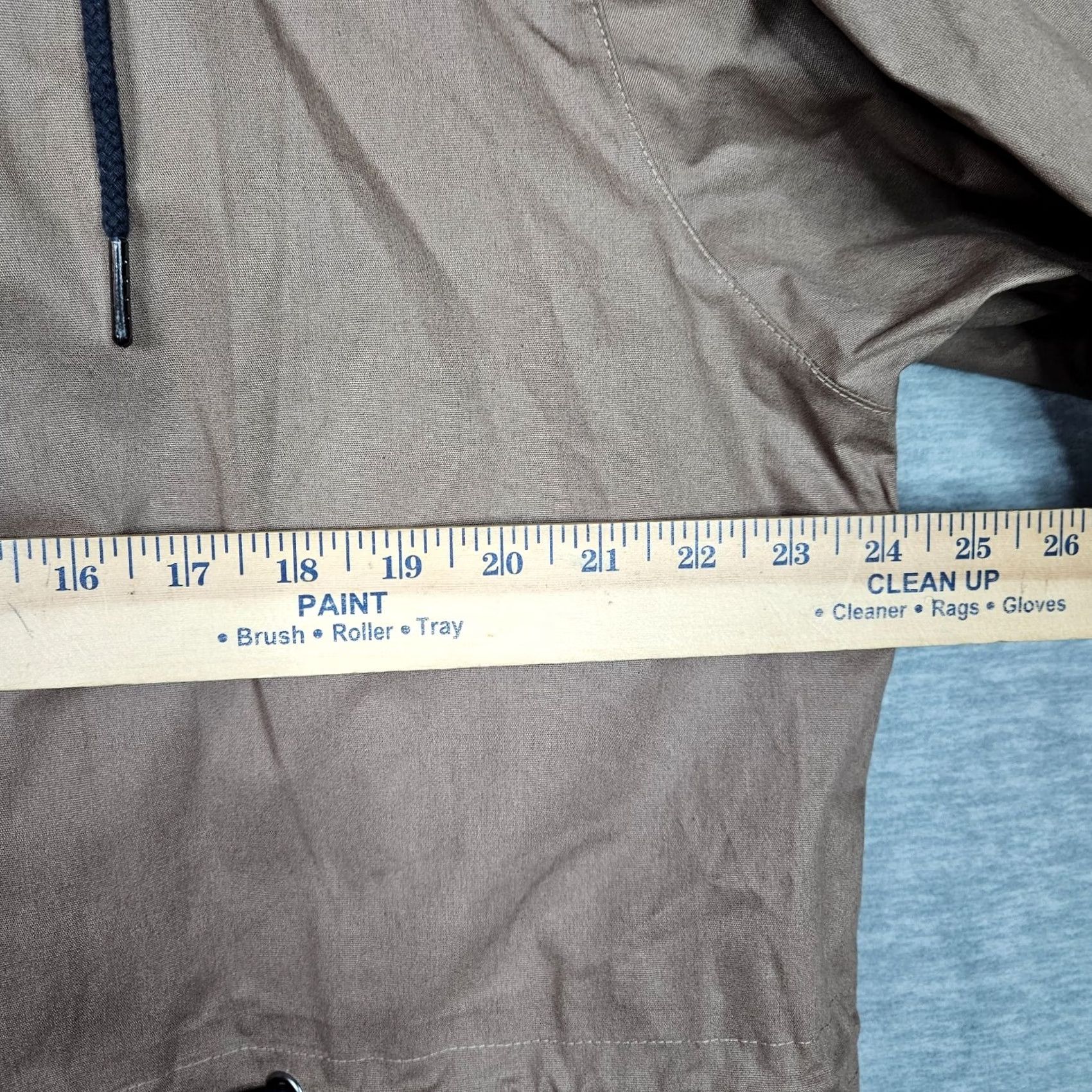 Vintage Thought Jacket Womens Plus Size 16 Long Hooded Brown Polyester Zipper Logo Casual Travel Fresh Vintage No Size XXL / US 16-18 / IT 52-54 - 4 Thumbnail