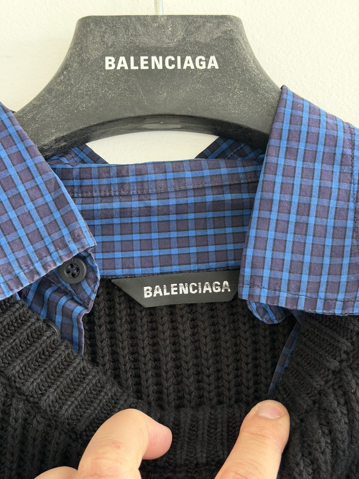 Balenciaga *RARE* BALENCIAGA DEMNA KNITTED CREWNECK MAILLE LAYER SHIRT Size US M / EU 48-50 / 2 - 10 Thumbnail