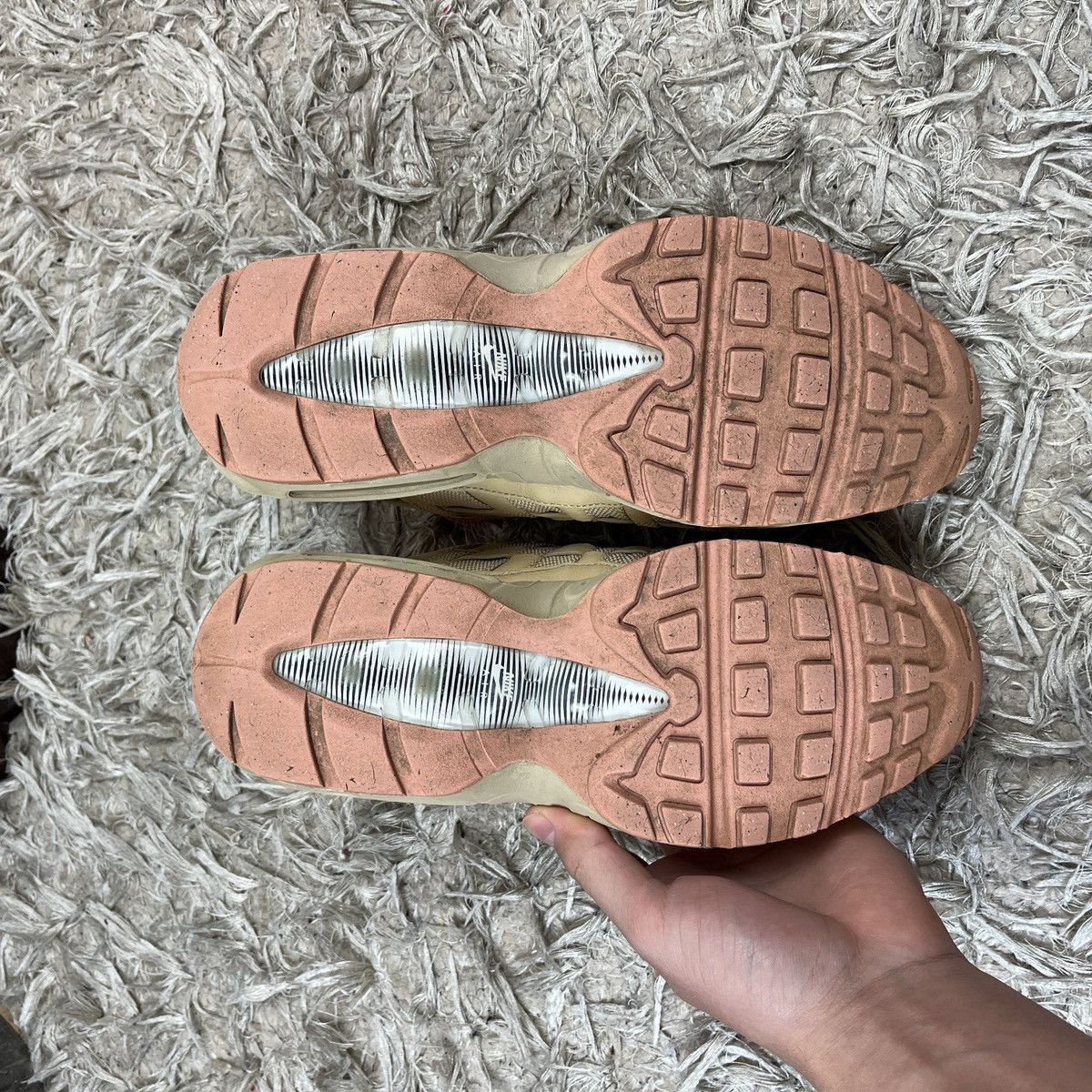 Nike Nike Air Max 95 ID Beige Pink drill Swag Y2k Sport Size US 9.5 / EU 42-43 - 9 Thumbnail