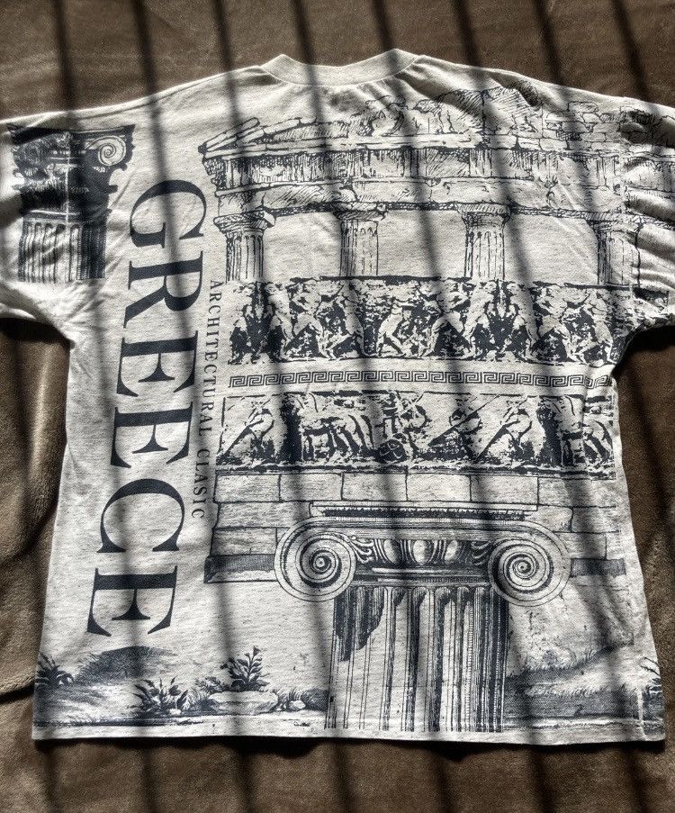 Vintage Vintage Ancient Greece Acropolis Greek Mythology AOP T-shirt Size US L / EU 52-54 / 3 - 6 Thumbnail