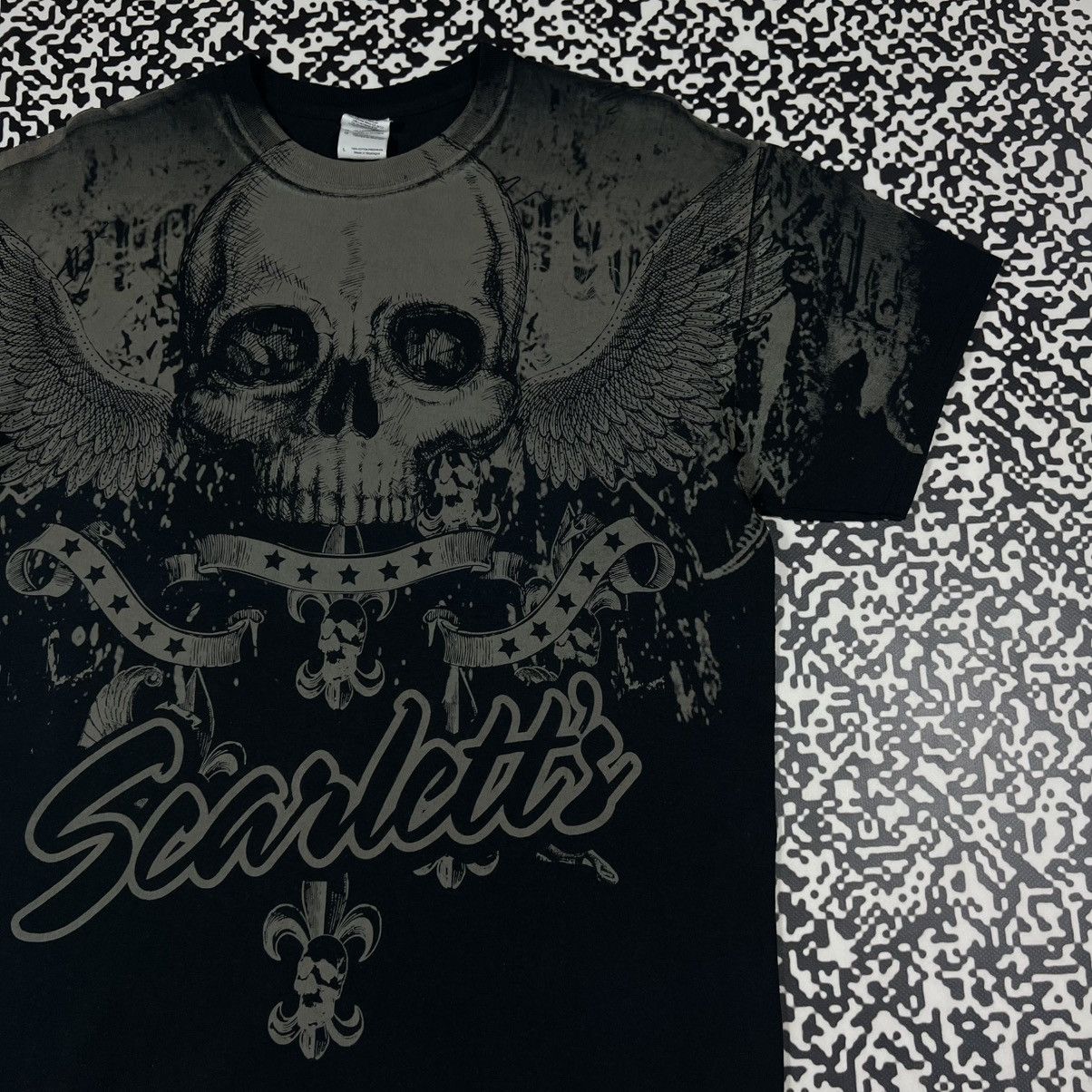 Affliction Vintage Y2K Affliction Skull Japanese Style Scarletts Tshirt Size US L / EU 52-54 / 3 - 6 Thumbnail