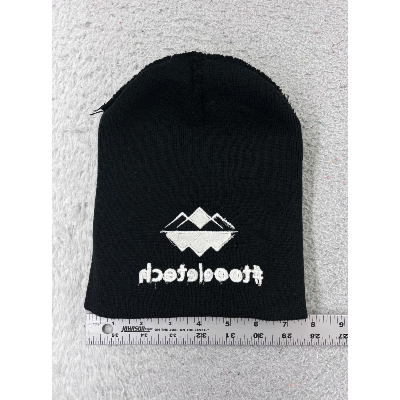 Vintage #Tooeletech College Beanie Toque Adult One Size Black Knit 100% Acrylic School Size ONE SIZE - 4 Thumbnail