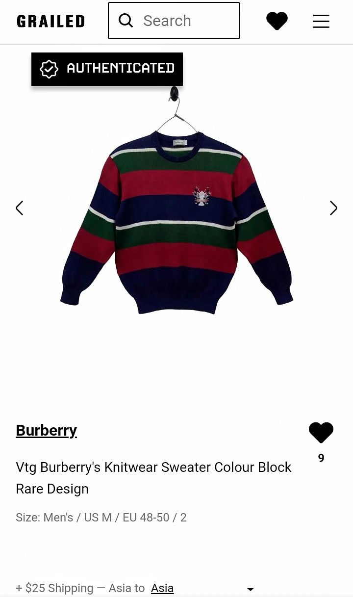 Burberry Vtg Burberry's Knitwear Sweater Colour Block Rare Design Size US M / EU 48-50 / 2 - 15 Thumbnail