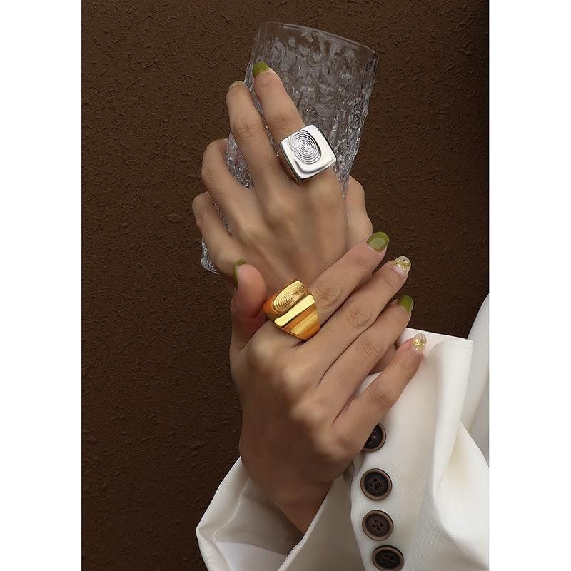 Jewelry Dark Jewelry Rings Open Size Chrome Ring (Size 7-13) Size ONE SIZE - 3 Thumbnail