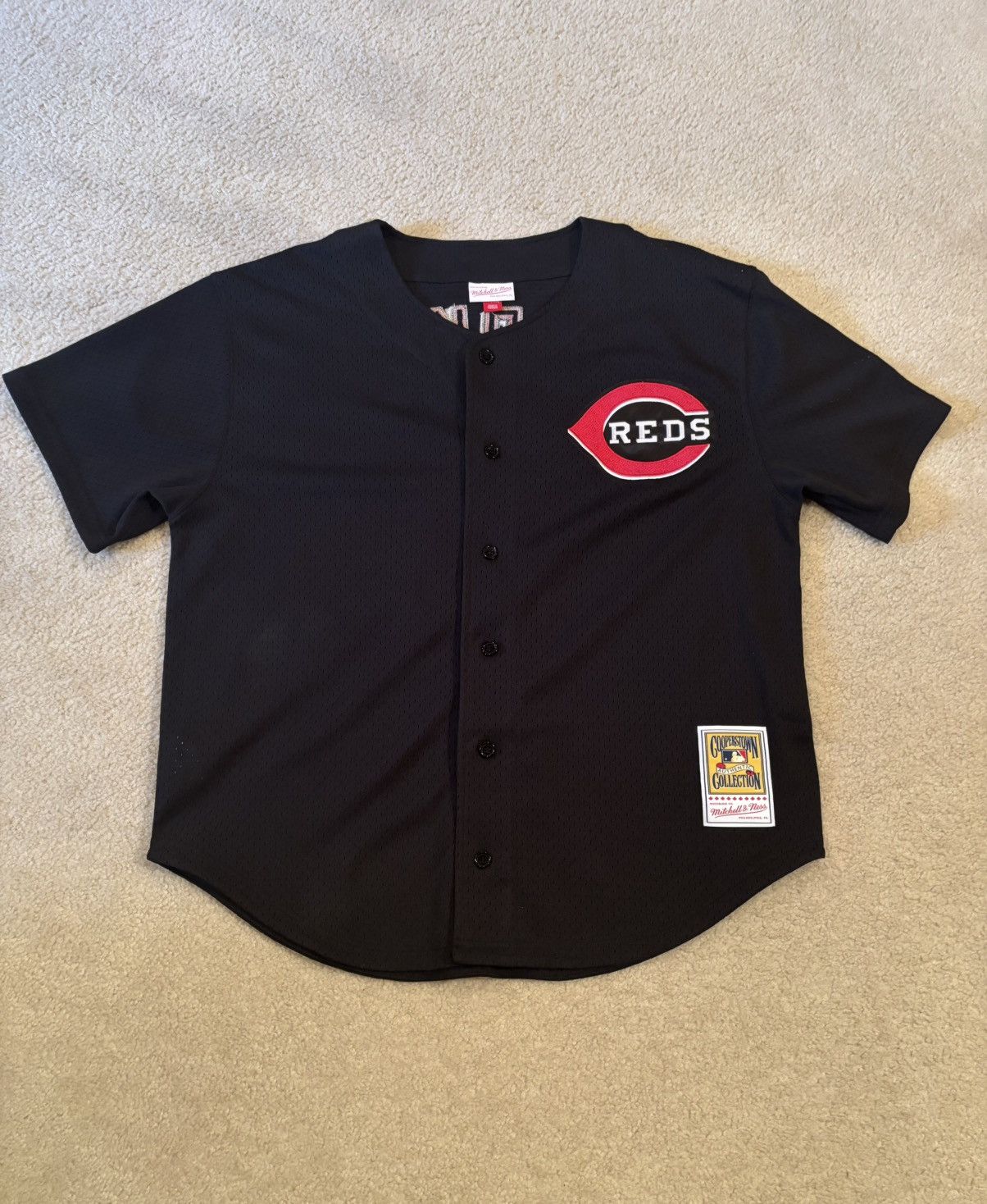 Mitchell & Ness Cincinnati Reds Barry Larkin Batting Practice Jersey Size US XL / EU 56 / 4 - 1 Thumbnail