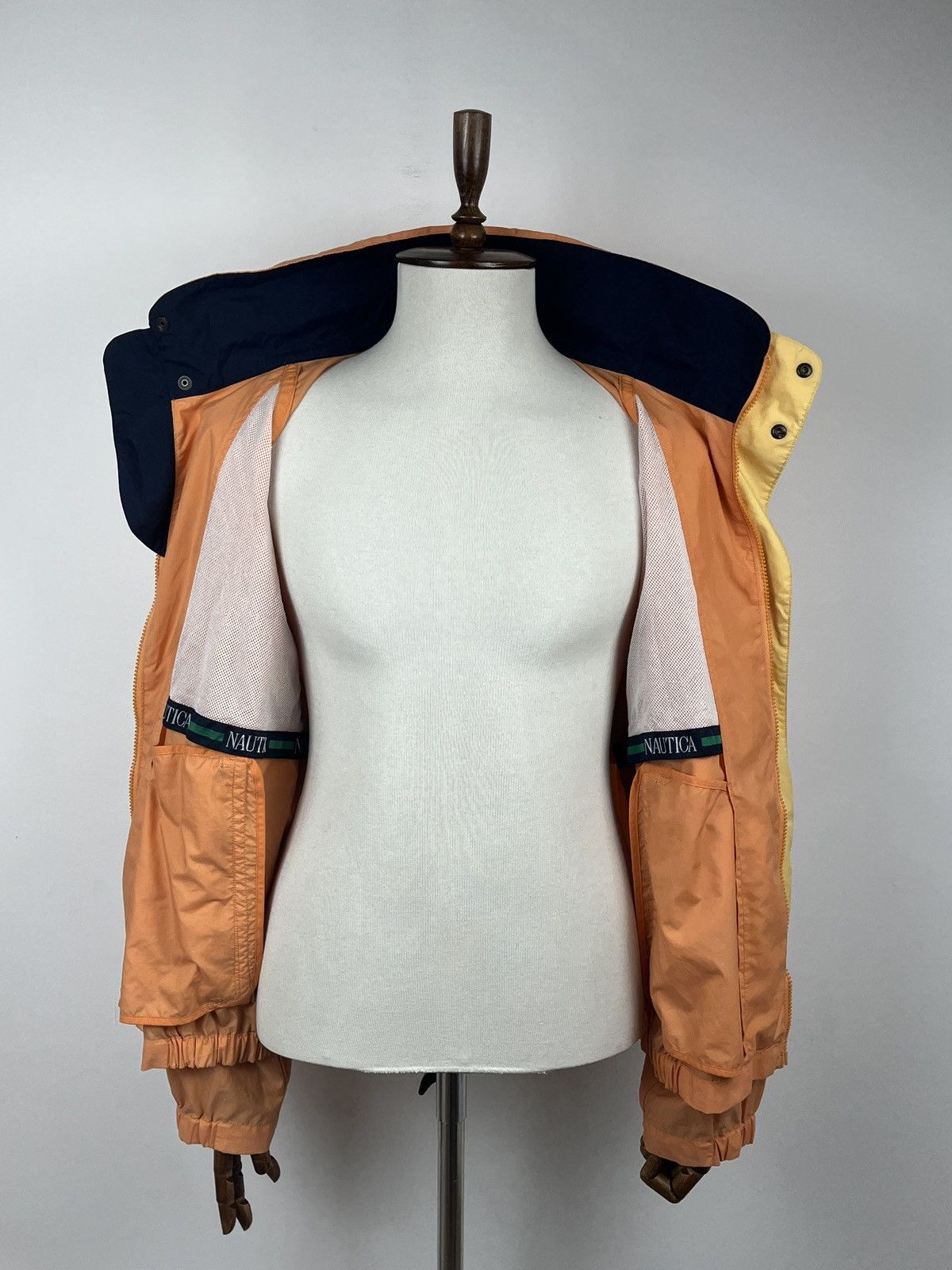 Nautica × Vintage Nautica Vintage Orange Hooded Jacket Size L Size US L / EU 52-54 / 3 - 4 Thumbnail