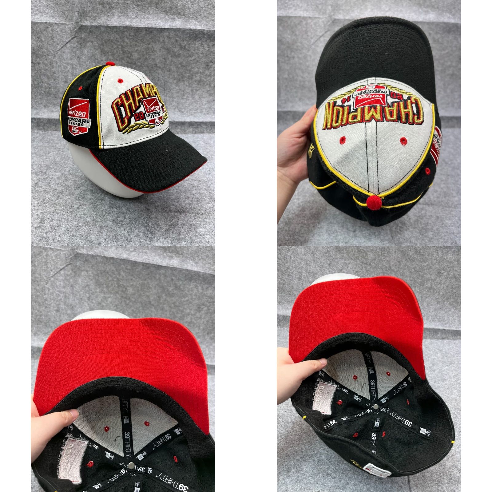 New Era New Era Champion Hat Cap Strap Back Adult Large Black Poly blend Baseball Cap Mens Size ONE SIZE - 8 Thumbnail