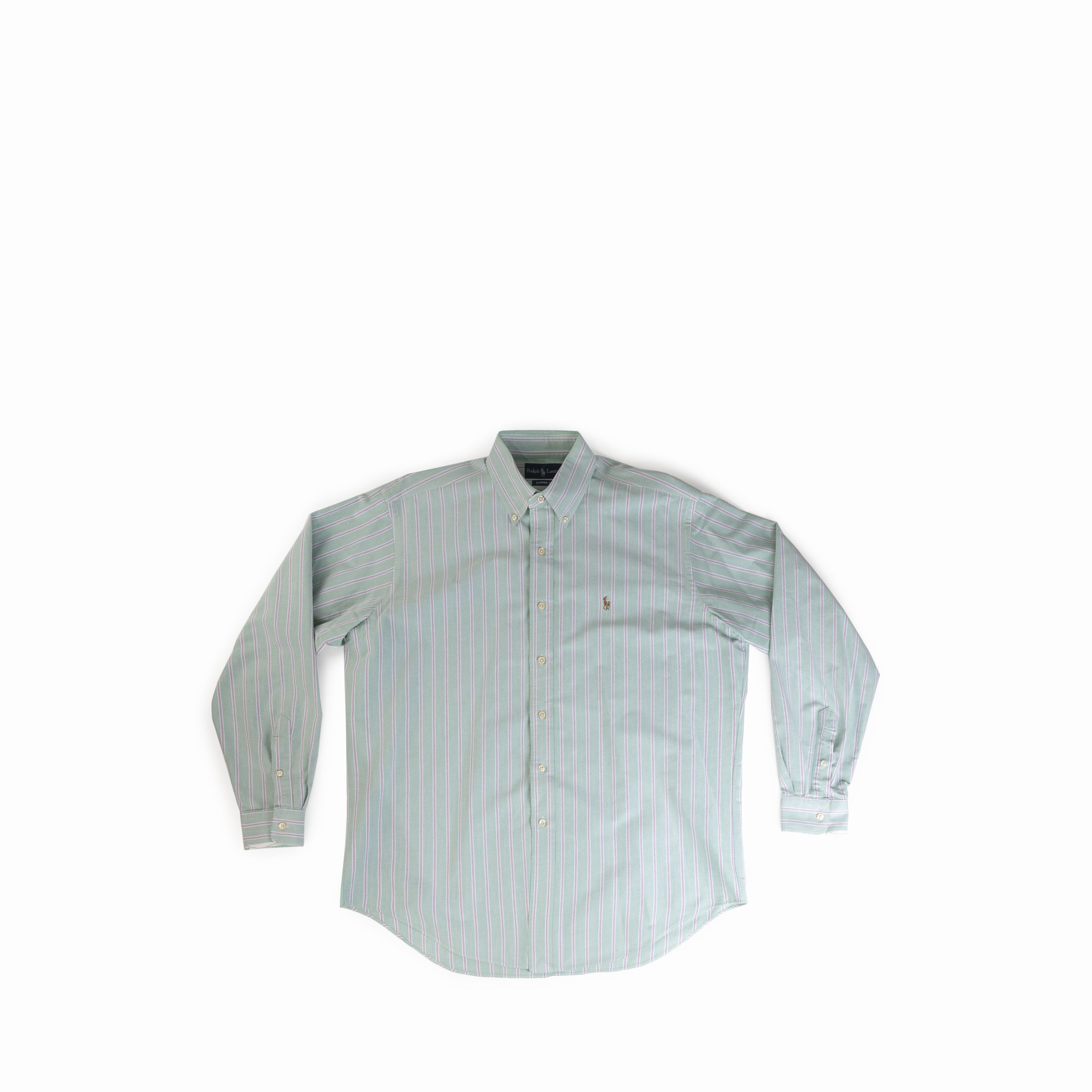 Polo Ralph Lauren Vintage 1990's Polo Ralph Lauren Stripe Button Up Shirt Size US L / EU 52-54 / 3 - 1 Thumbnail