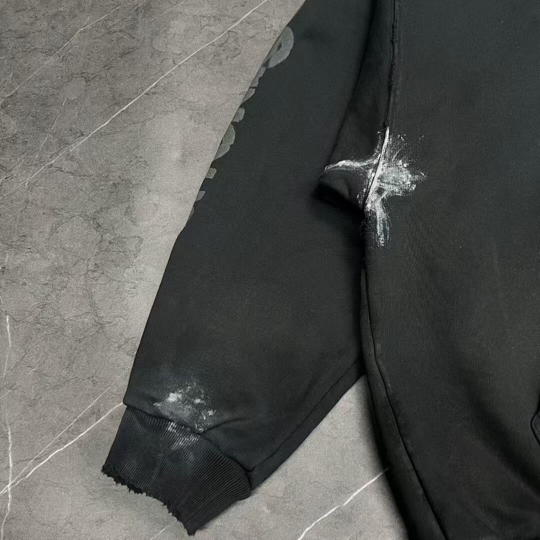 Balenciaga Balenciaga Paint Splatter Distressed Hoodie Size US M / EU 48-50 / 2 - 4 Thumbnail