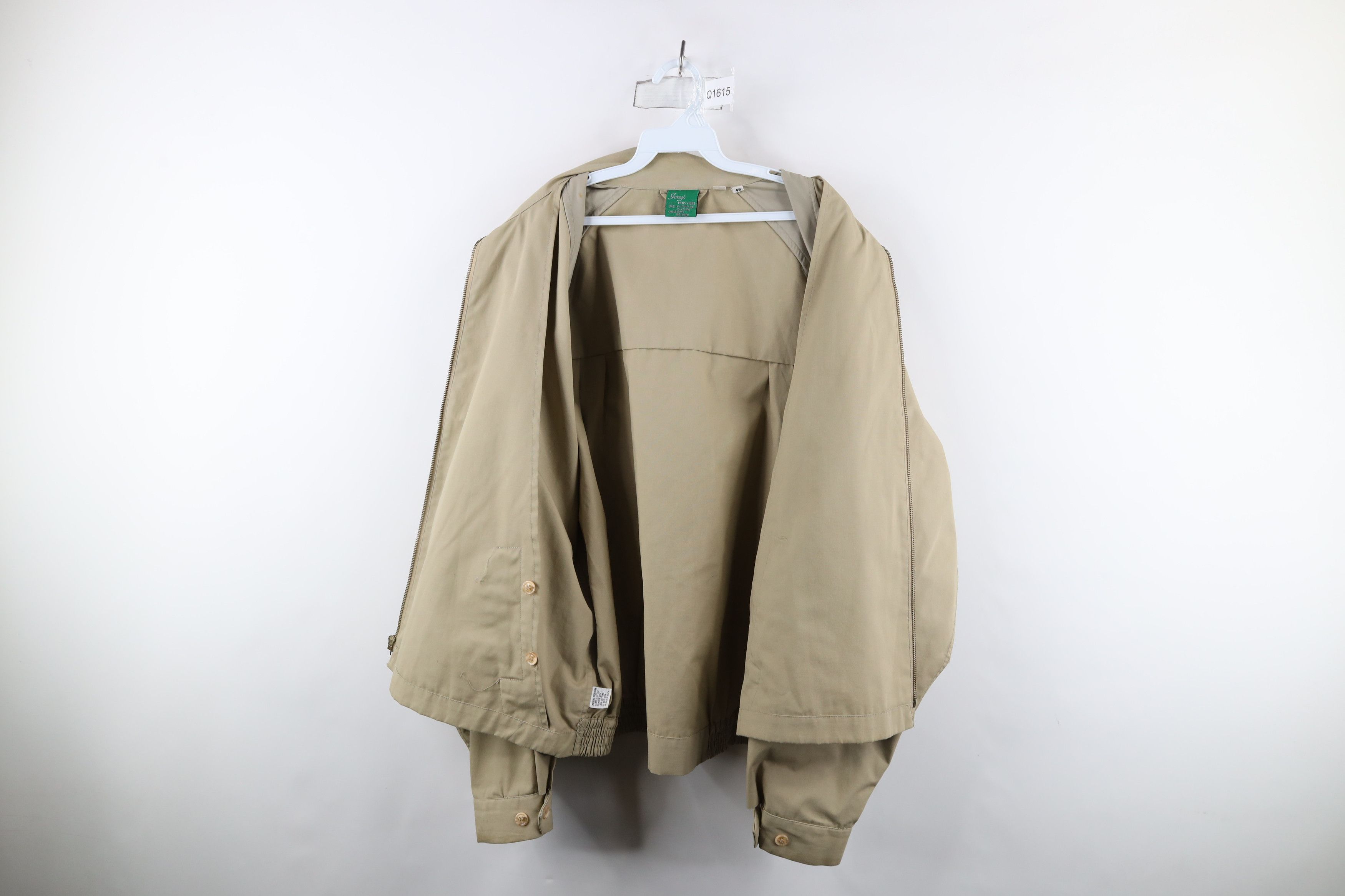 Vintage Vintage 90s Streetwear Cafe Racer Bomber Jacket Beige Size US XL / EU 56 / 4 - 14 Thumbnail